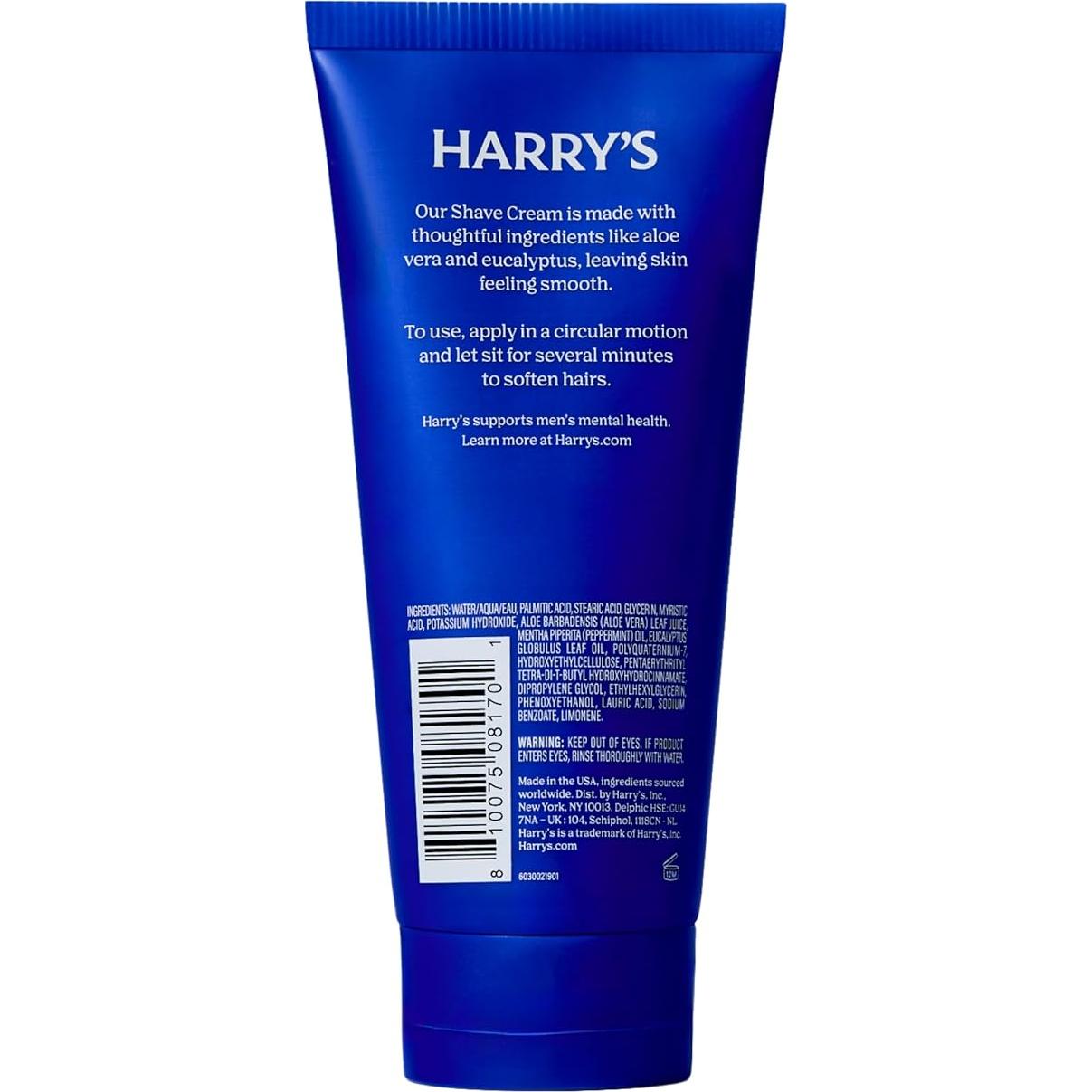 Crema de Afeitar Harry's para Hombres con Aloe y Eucalipto 340 g