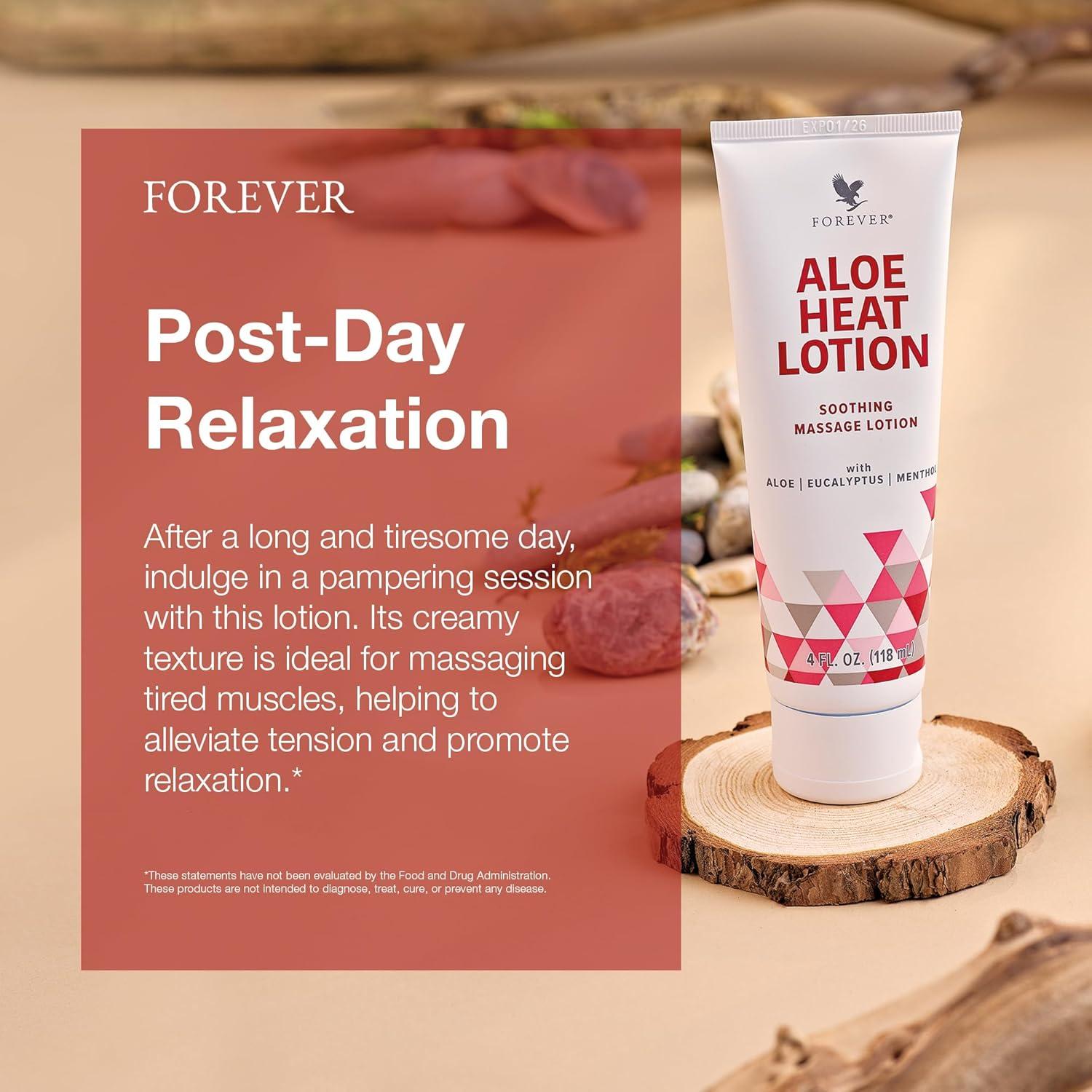 Loción Calor Aloe Vera Forever Living con Mentol 118 ml