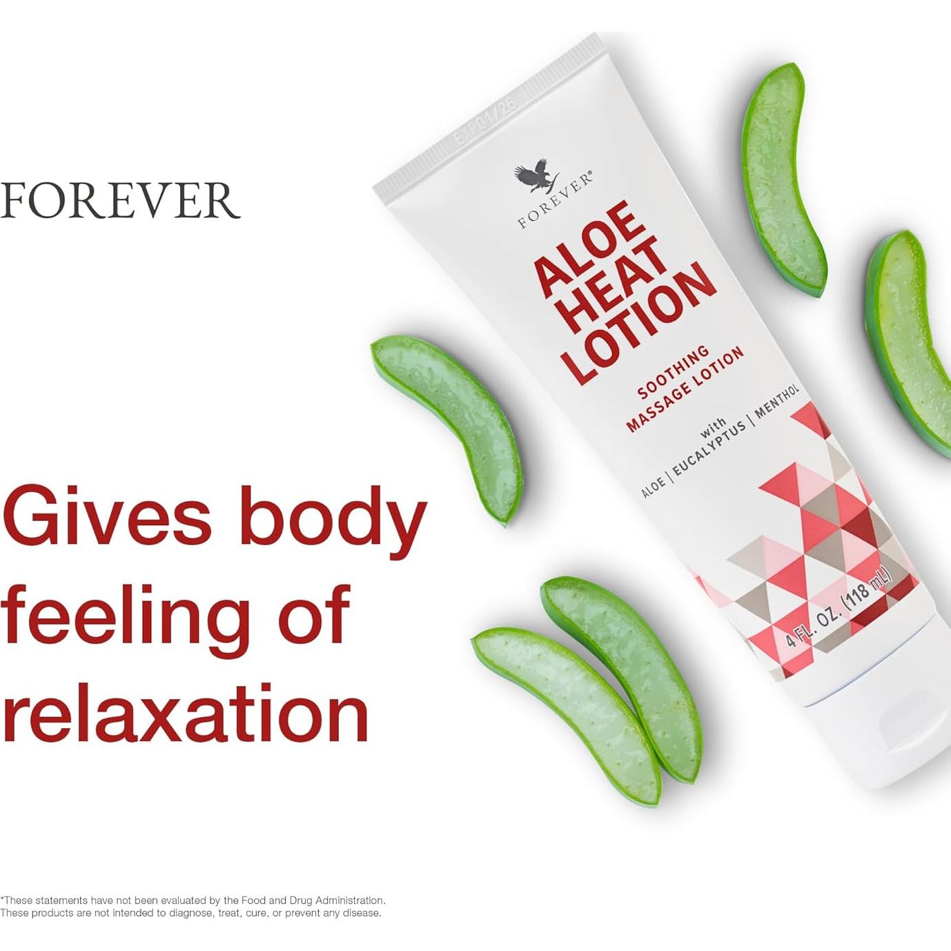 Loción Calor Aloe Vera Forever Living con Mentol 118 ml