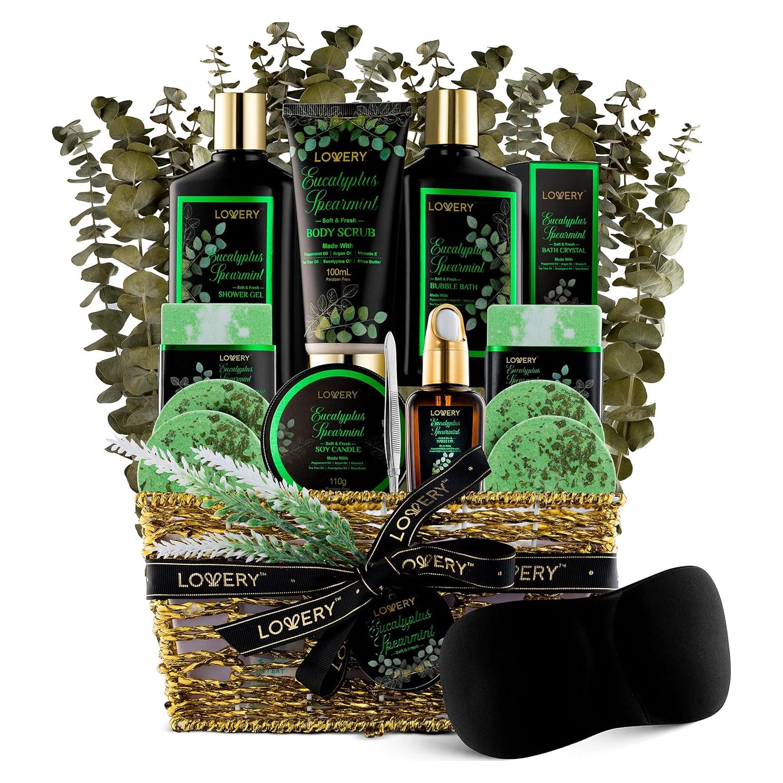 Juego de baño Lovery 17 piezas Eucalipto y Menta