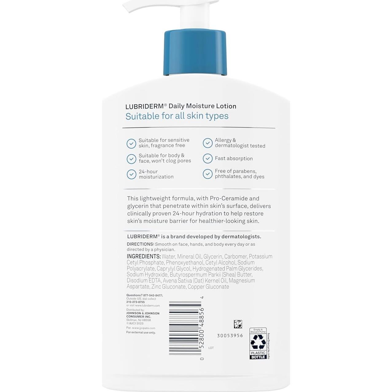 Loción Hidratante Diaria Sin Fragancia Lubriderm 473 ml