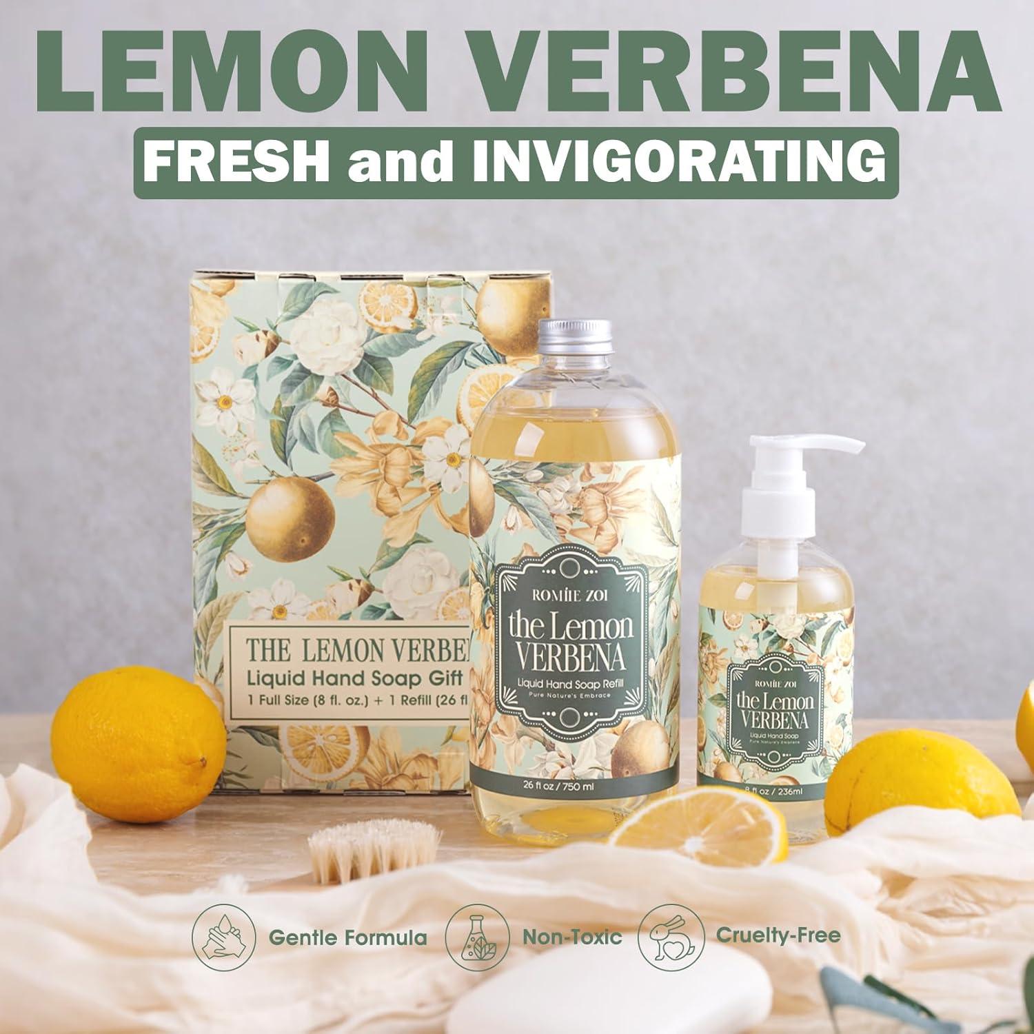 Conjunto de Jabón de Mano ROMIIE ZOI 750ml + 236ml Verbena