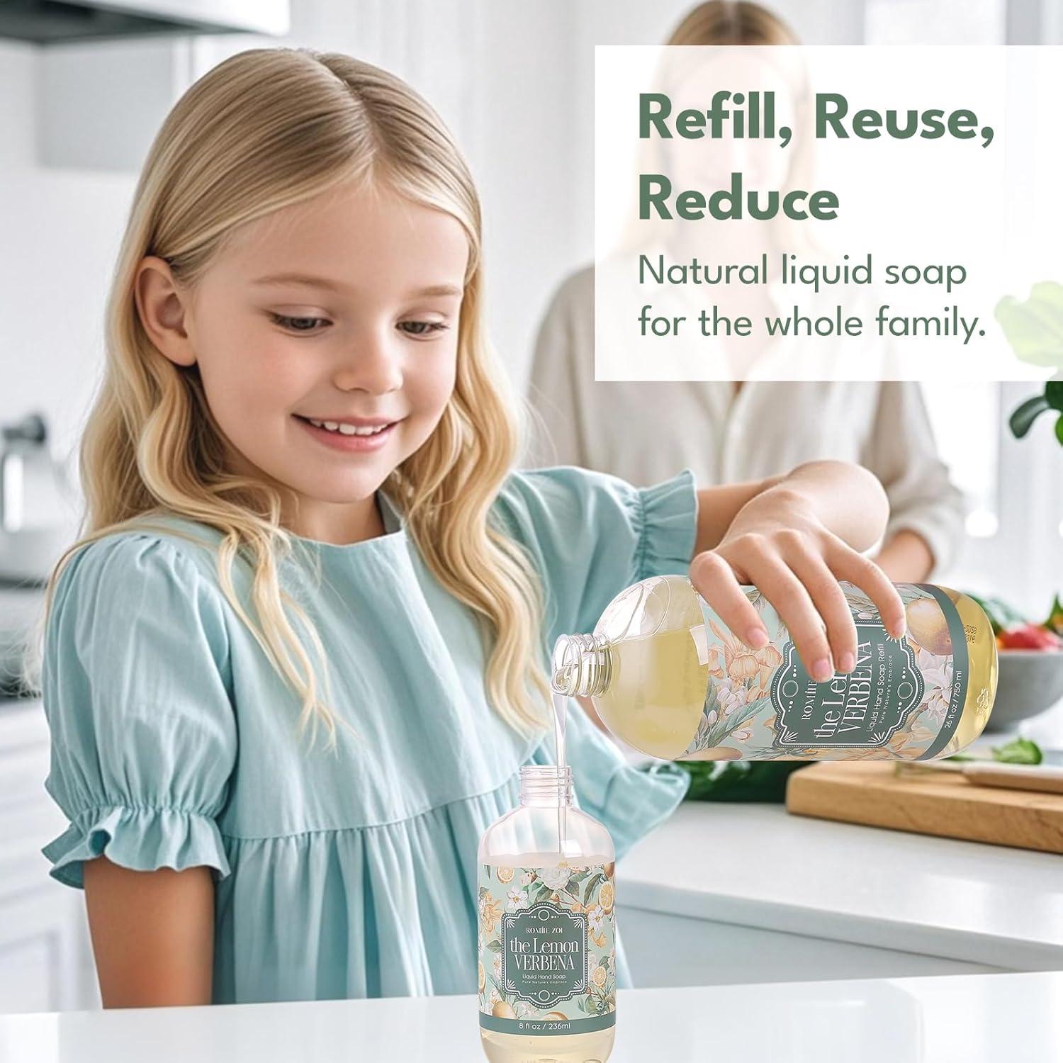 Conjunto de Jabón de Mano ROMIIE ZOI 750ml + 236ml Verbena