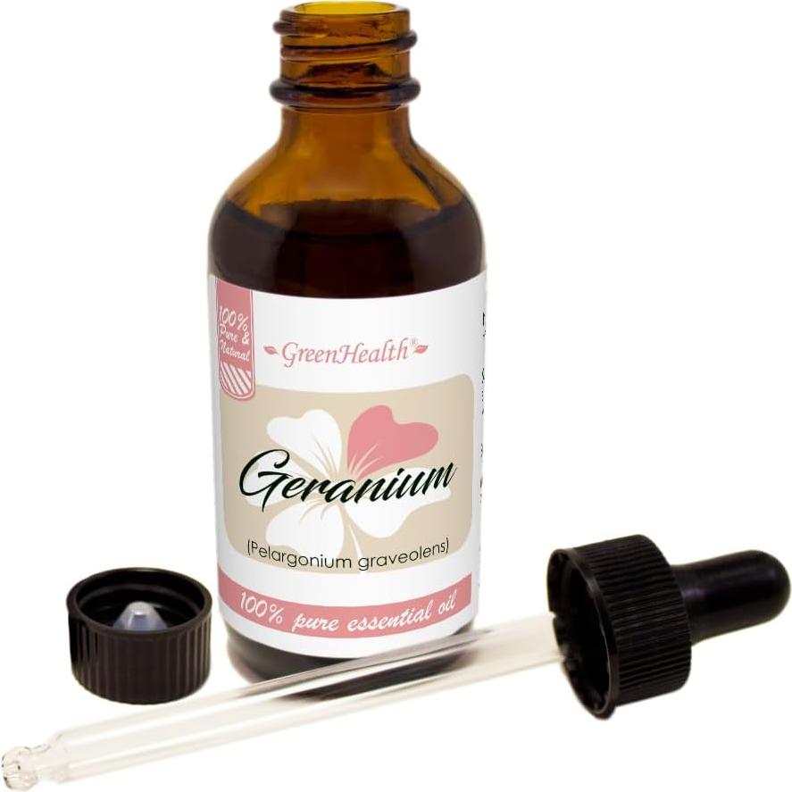 Aceite Esencial de Geranio 100% Puro GreenHealth 59 ml