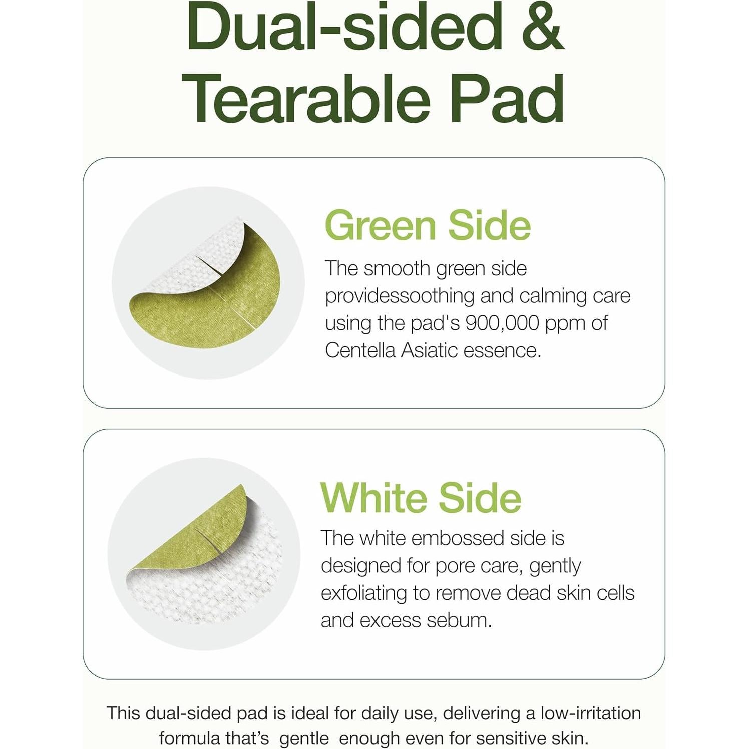 Centellian 24 Madeca Real Green Pore Pad 169.1 ml - Almohadillas Exfoliantes para Piel Sensible