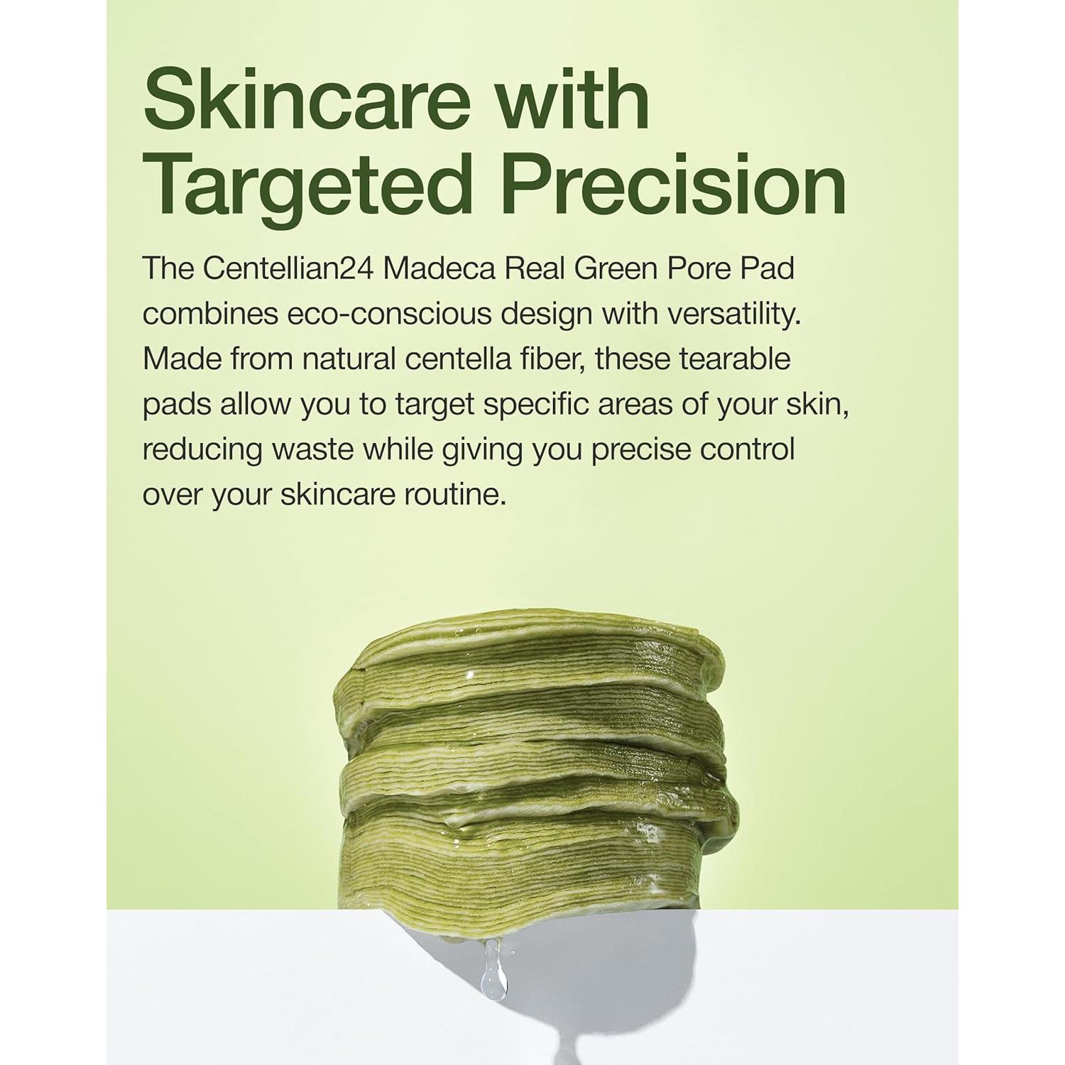 Centellian 24 Madeca Real Green Pore Pad 169.1 ml - Almohadillas Exfoliantes para Piel Sensible