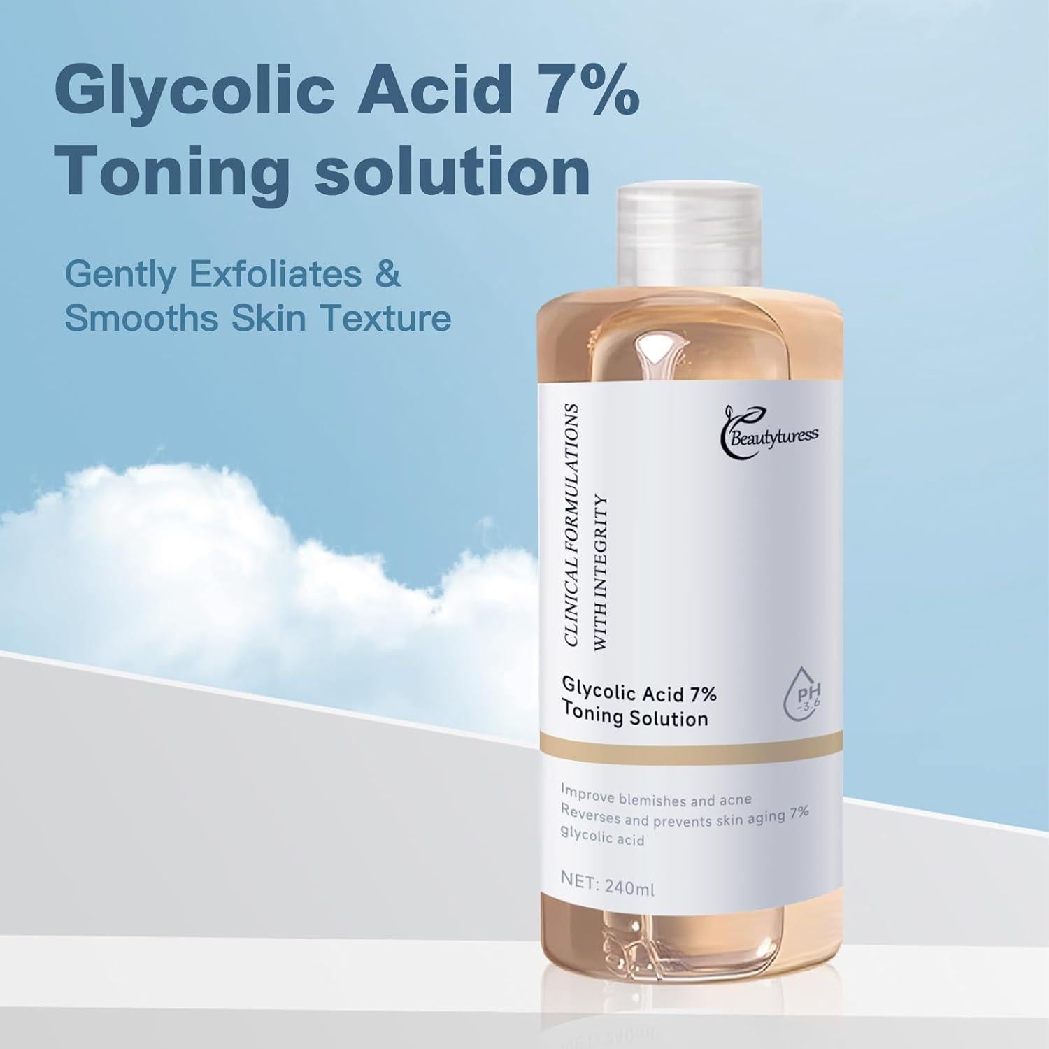 Tónico Exfoliante Ácido Glicólico 7% Beautyturess 240 ml