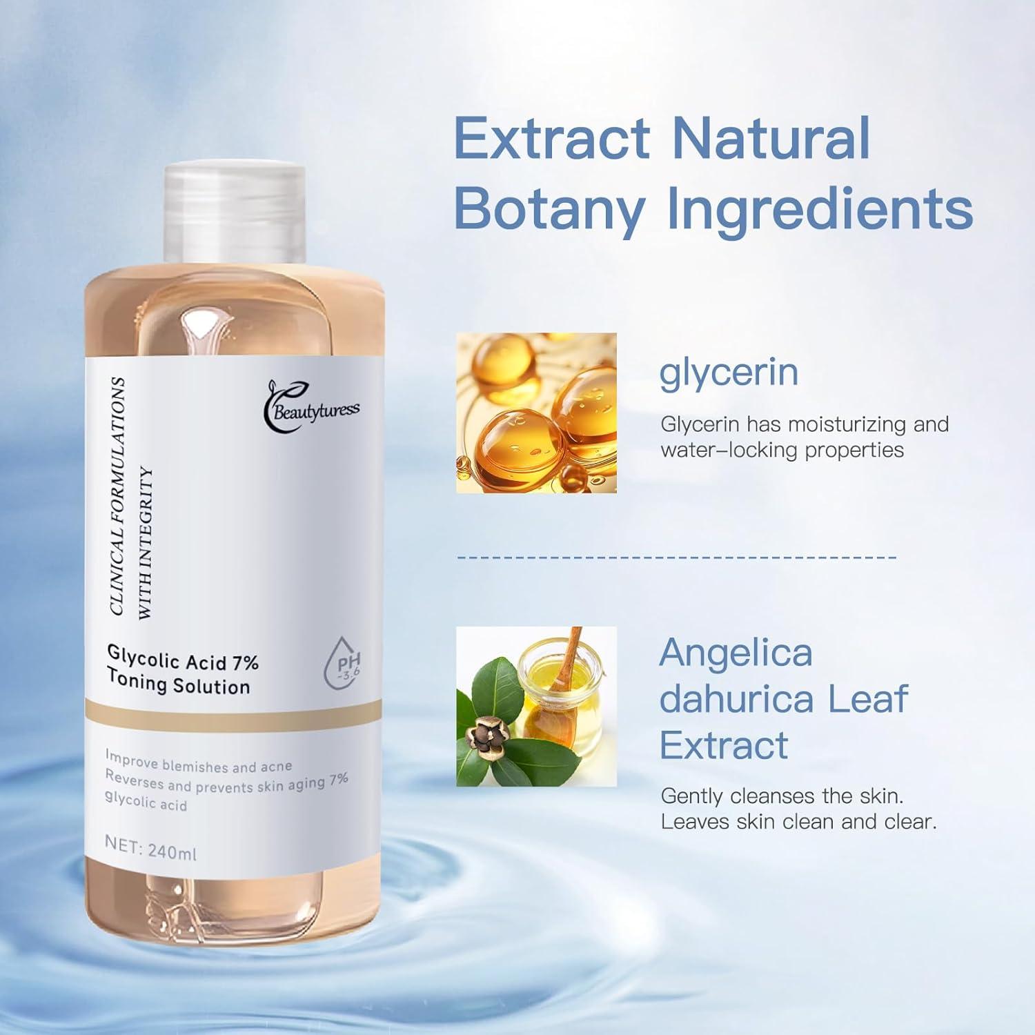 Tónico Exfoliante Ácido Glicólico 7% Beautyturess 240 ml