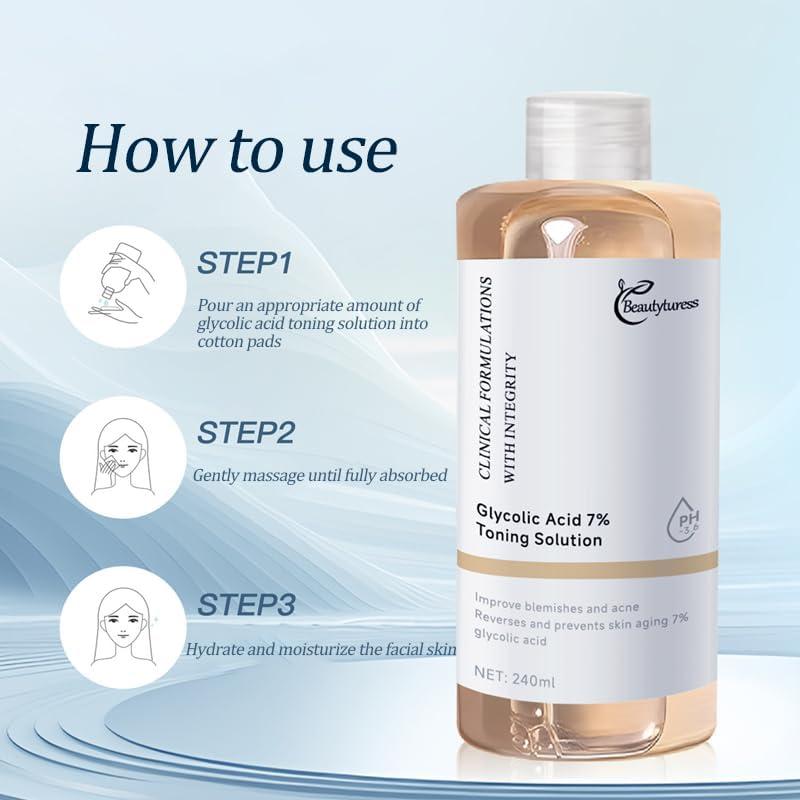 Tónico Exfoliante Ácido Glicólico 7% Beautyturess 240 ml