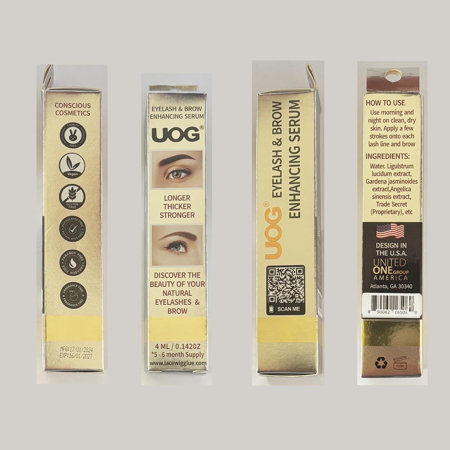 Suero Potenciador de Cejas UOG 4mL - Acondicionador Hipoalergénico