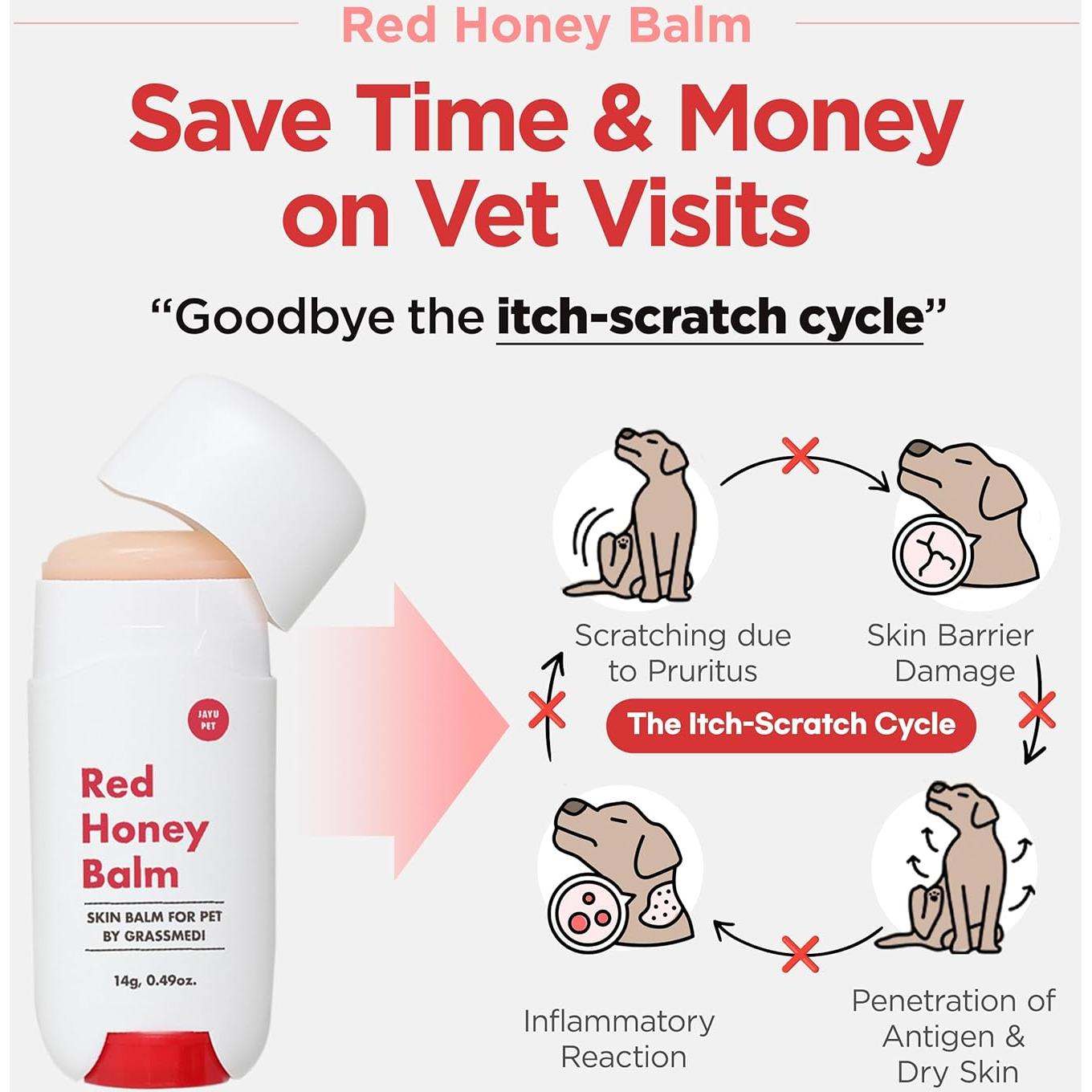 Bálsamo de Miel Roja JAYU PET 14.17 g - Hidratante para Mascotas