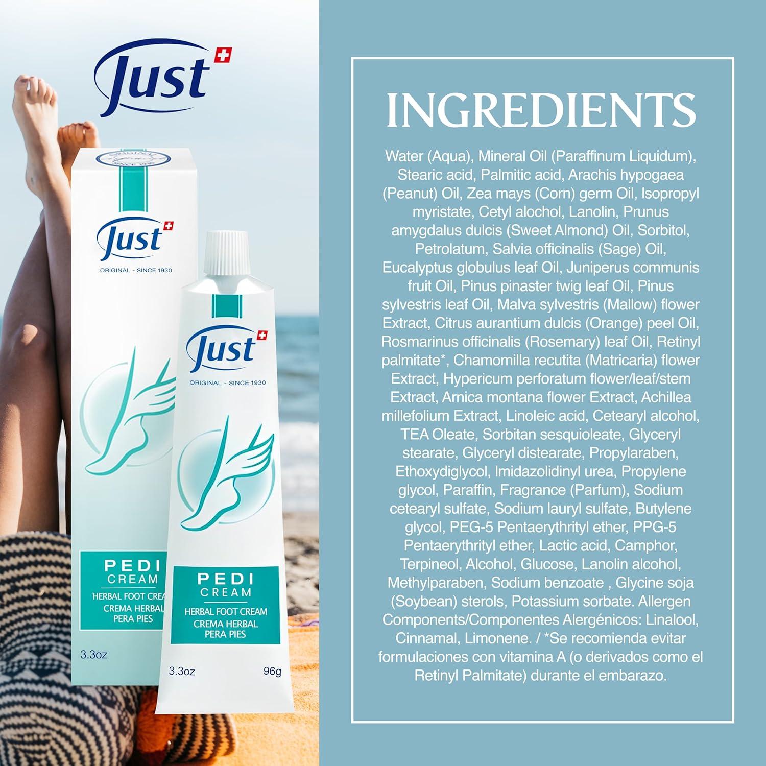 Crema para Pies Pedicream Swiss Just 100 ml - Hidratante Natural