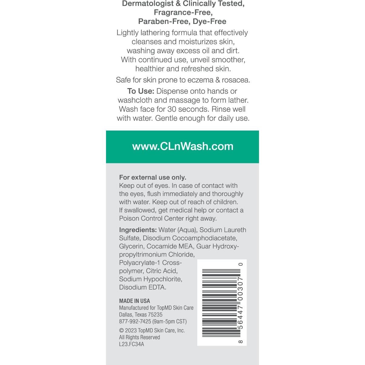 Limpiador Facial CLn 100 ml - Hidratante para Piel Sensible