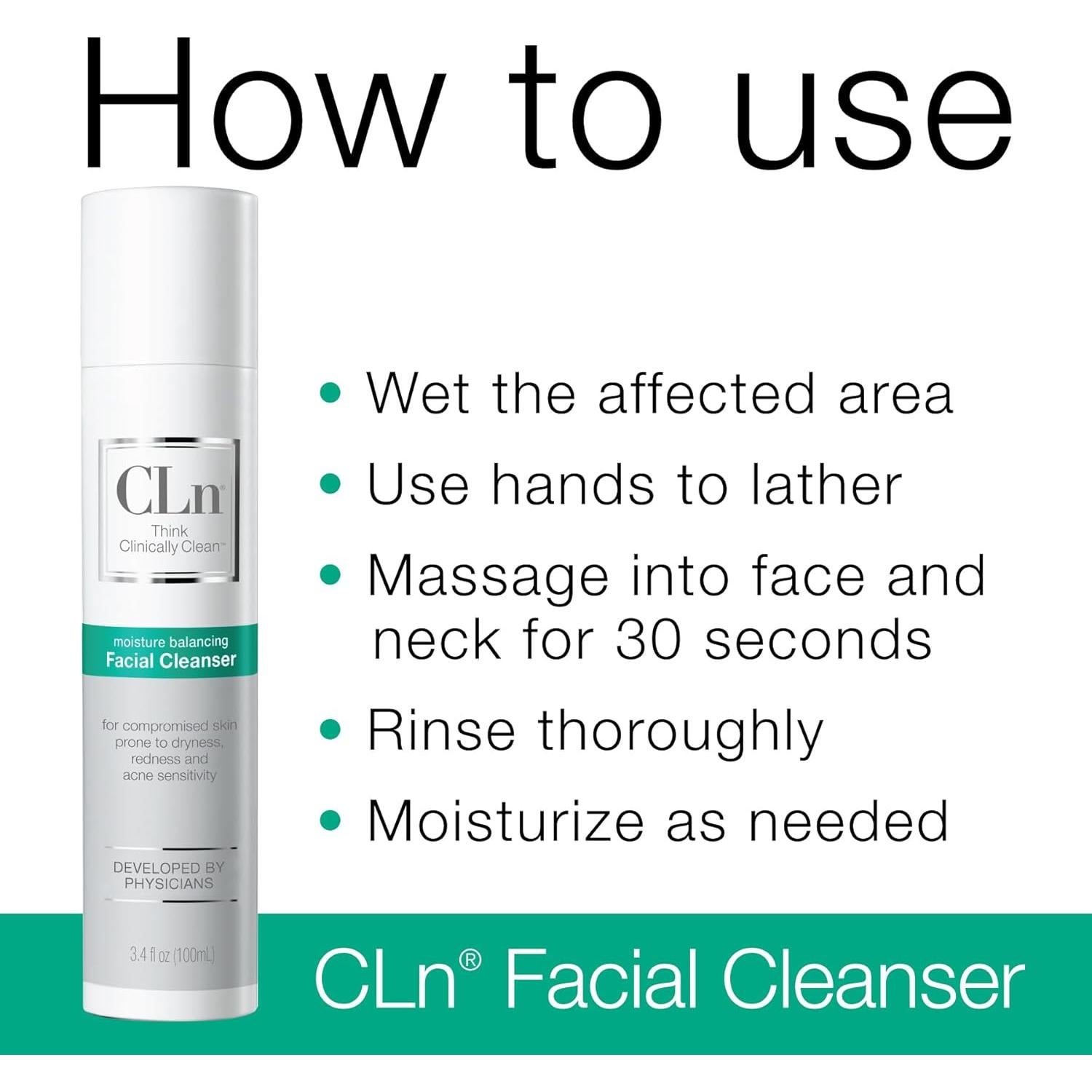 Limpiador Facial CLn 100 ml - Hidratante para Piel Sensible