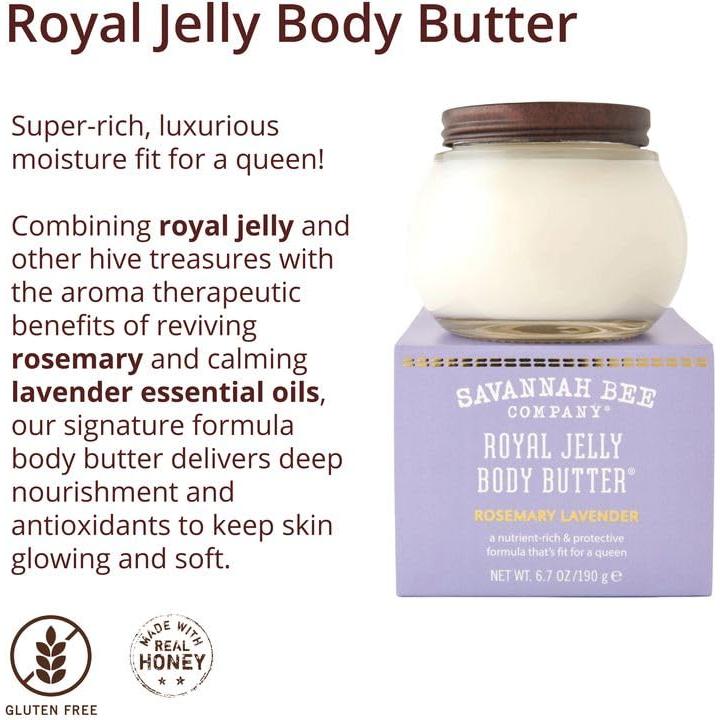 Manteca Corporal de Jalea Real Savannah Bee 190.5g Romero Lavanda