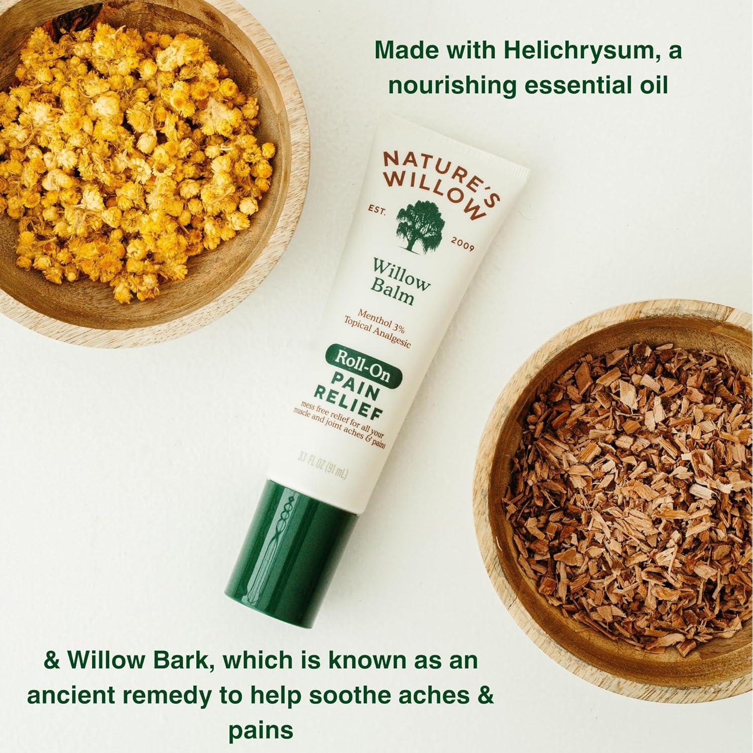 Roll-On Alivio del Dolor Nature's Willow 91.44 ml - Natural y Efectivo