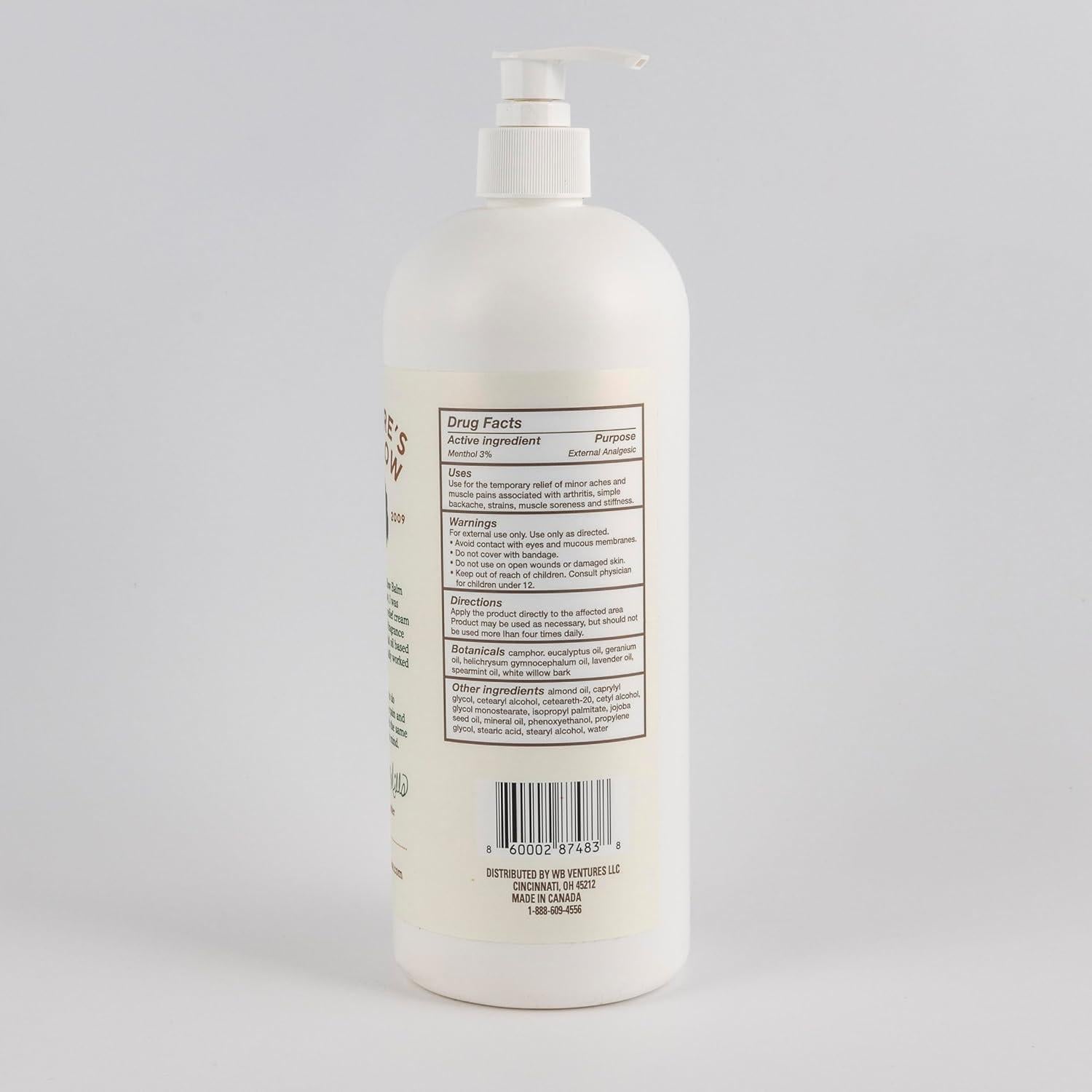 Bálsamo Natural para Alivio del Dolor Nature's Willow 946 ml