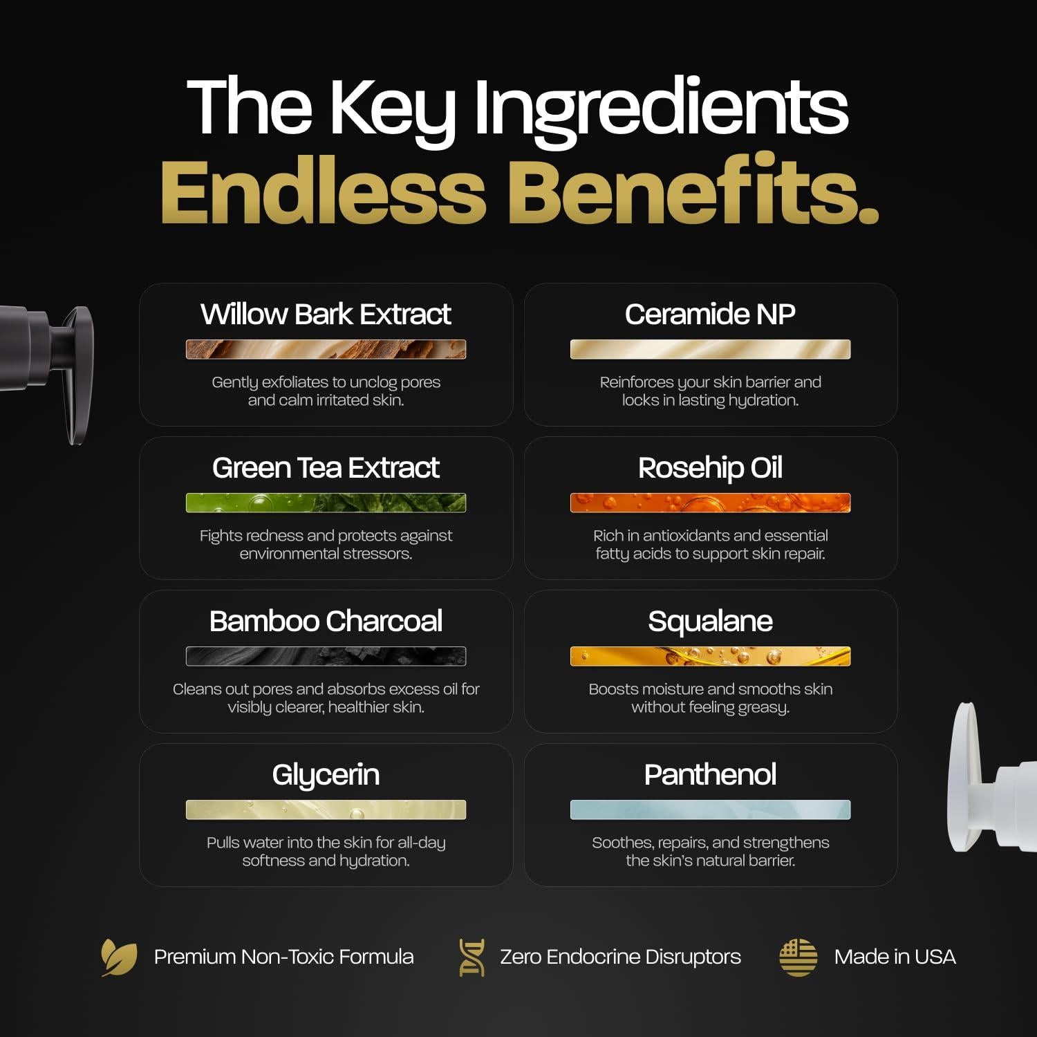 Limpiador Facial Diario BASED para Hombres 192.78 g - Carbón y Sauce