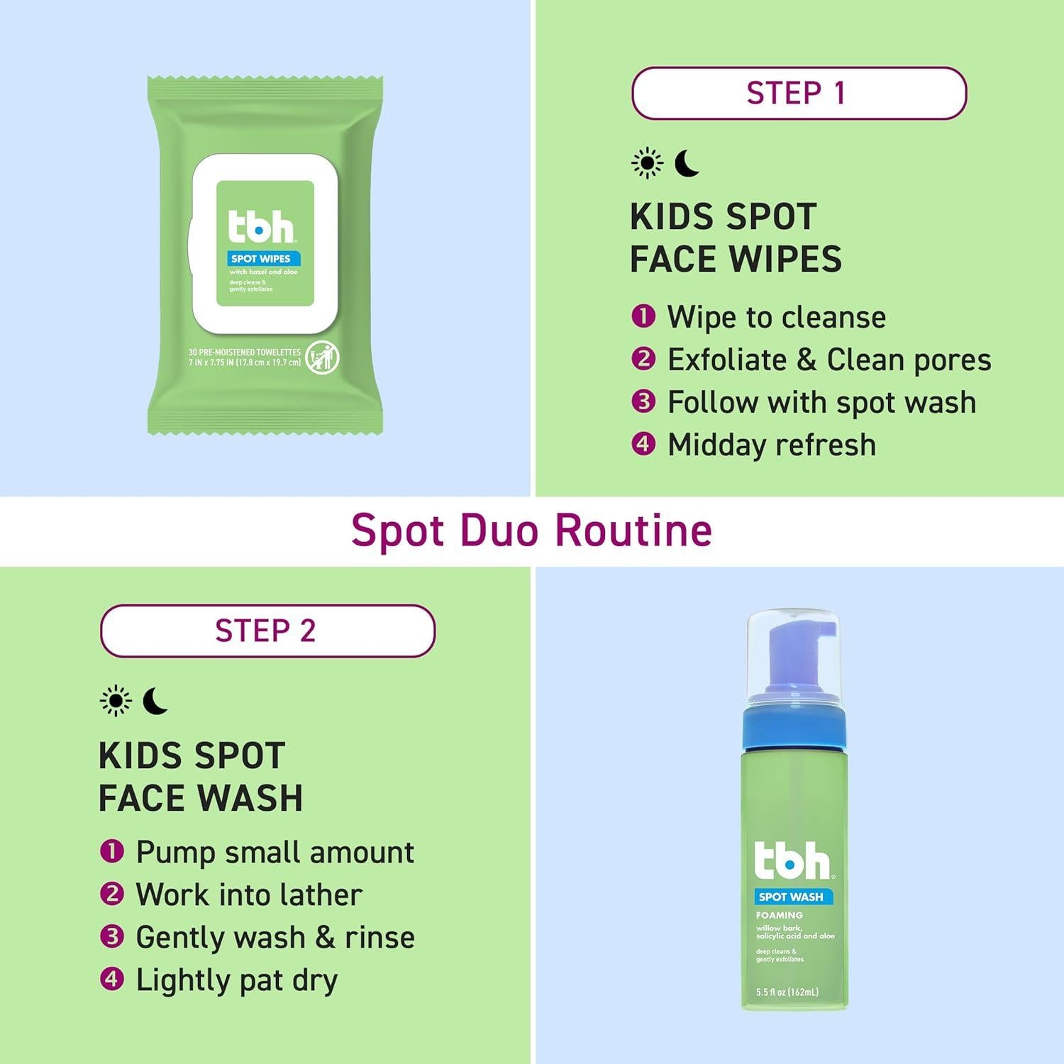 Conjunto Cuidado Piel Niños - Limpiador Facial Espuma y Toallitas