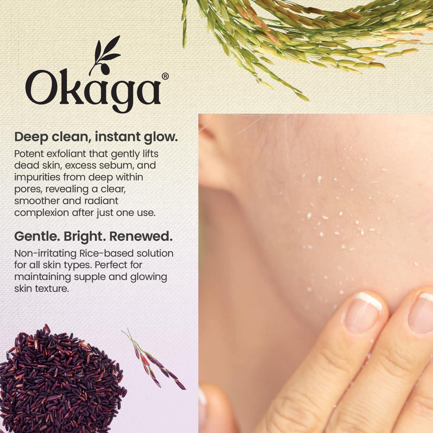 Duo de Peel Shot Okaga Arroz Negro y Blanco 330g Cuidado Piel