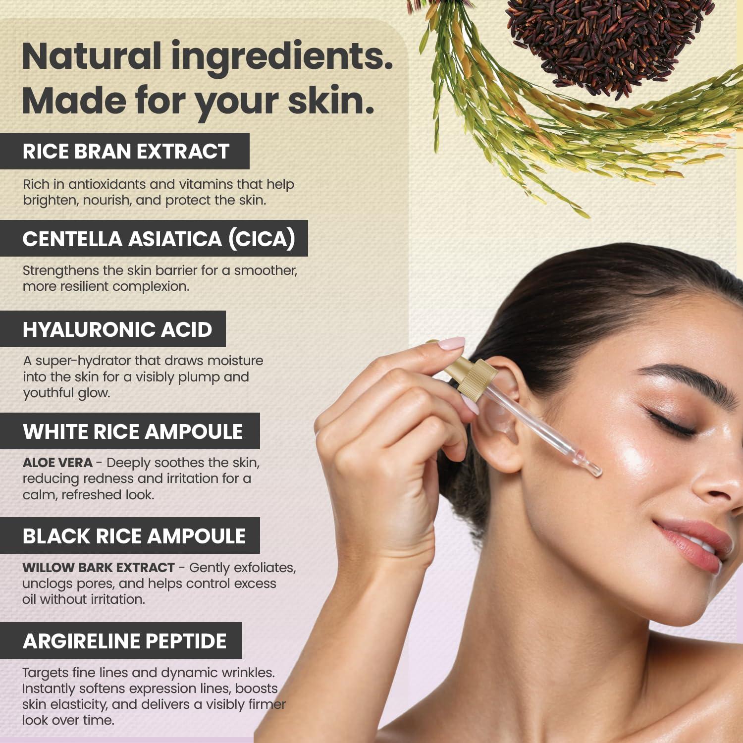 Duo de Peel Shot Okaga Arroz Negro y Blanco 330g Cuidado Piel