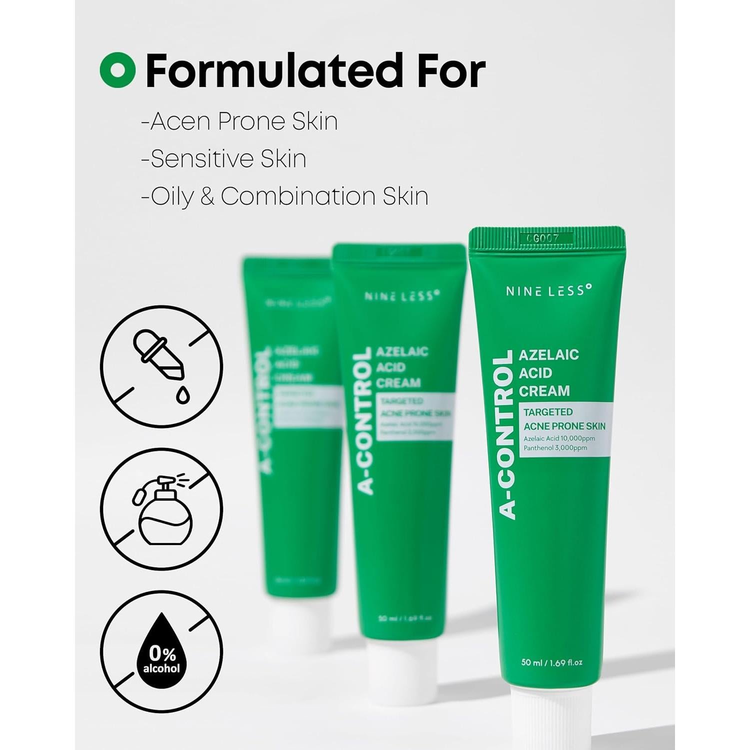 Crema A-Control Ácido Azelaico 48g - Hidratante Antiacné