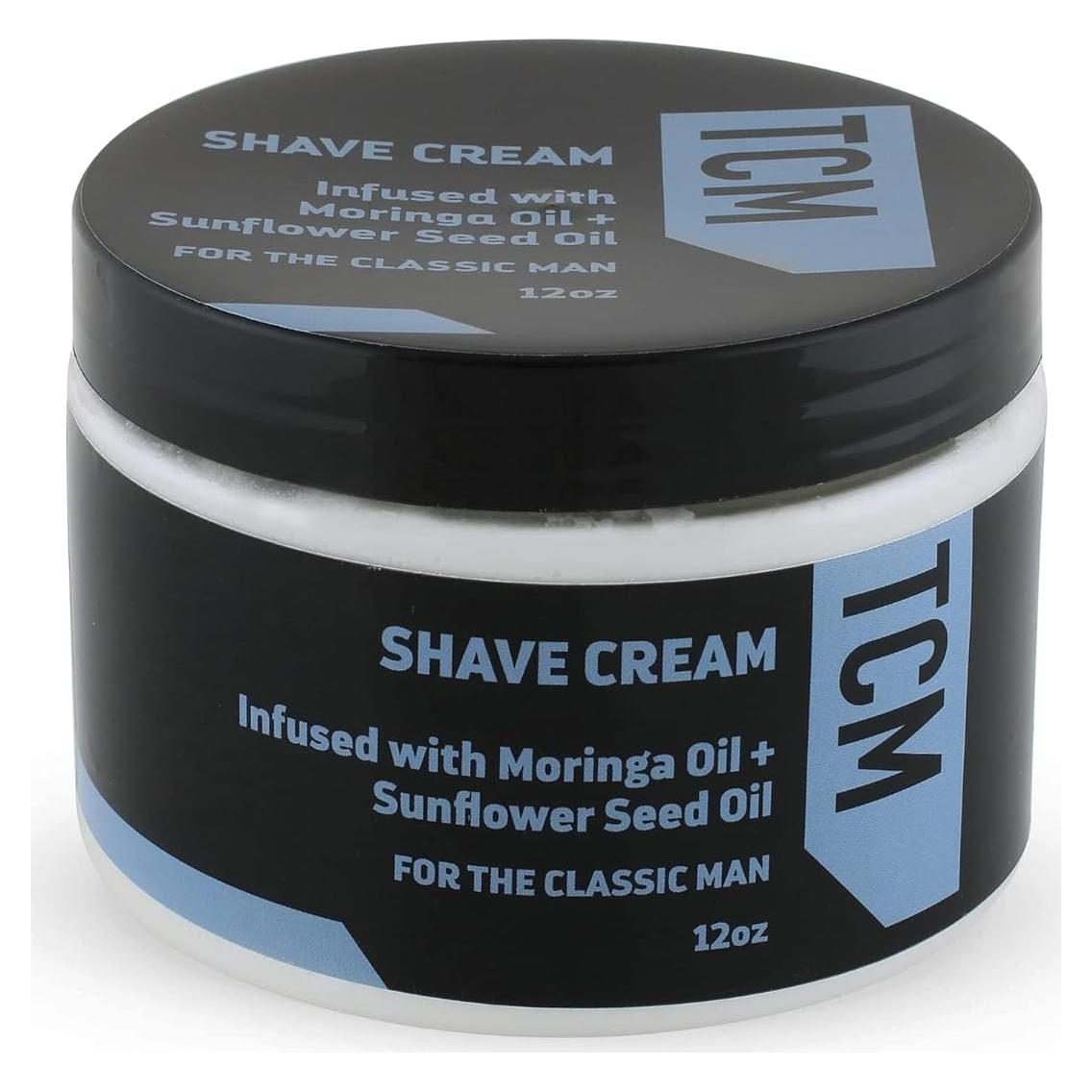 Crema de Afeitar TCM para Hombres 340 g - Piel Sensible con Aloe