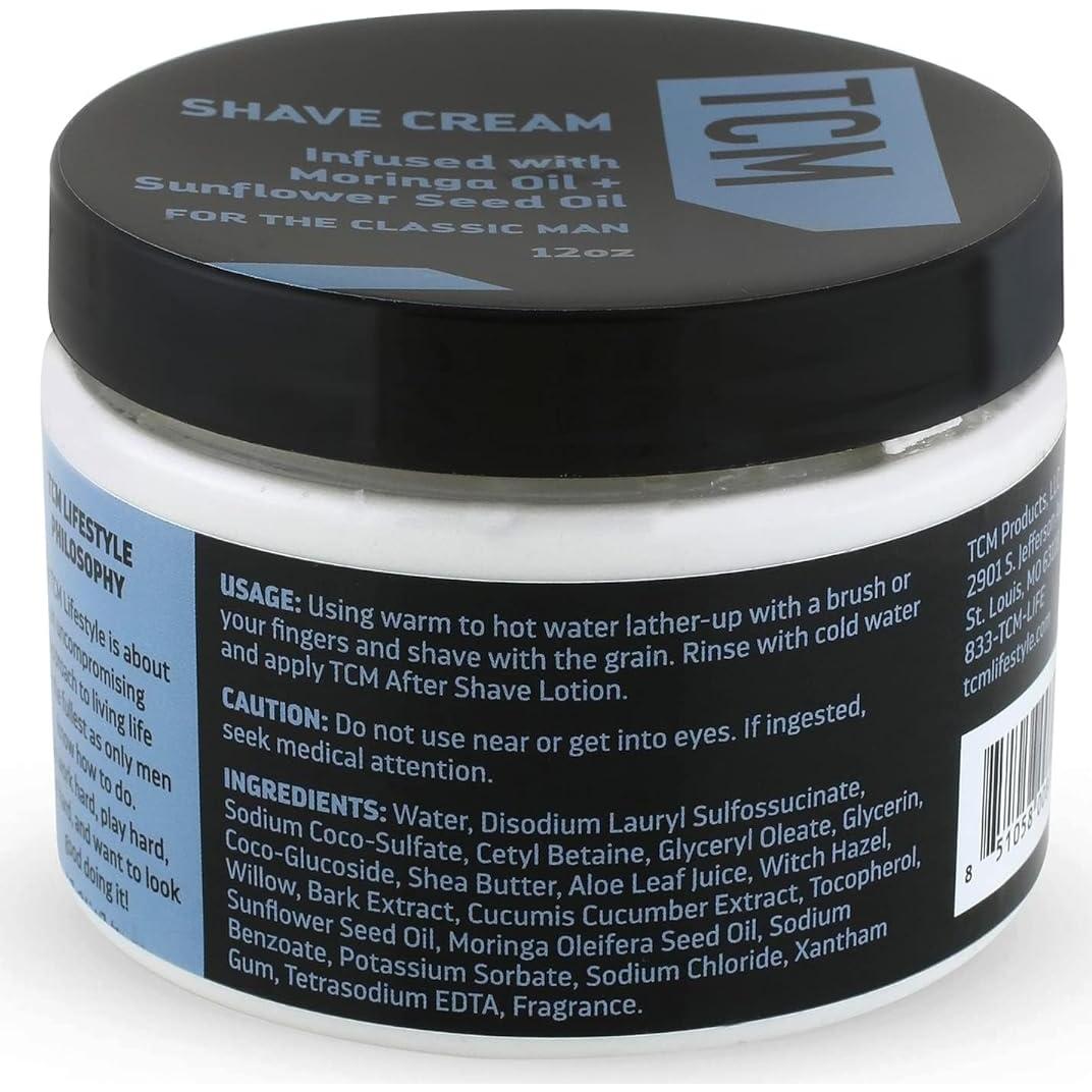 Crema de Afeitar TCM para Hombres 340 g - Piel Sensible con Aloe