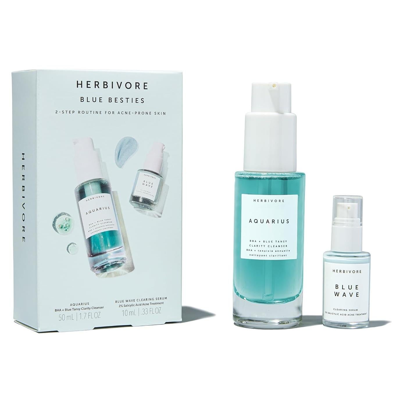 HERBIVORE Blue Besties Duo - Tratamiento 2 pasos para acné