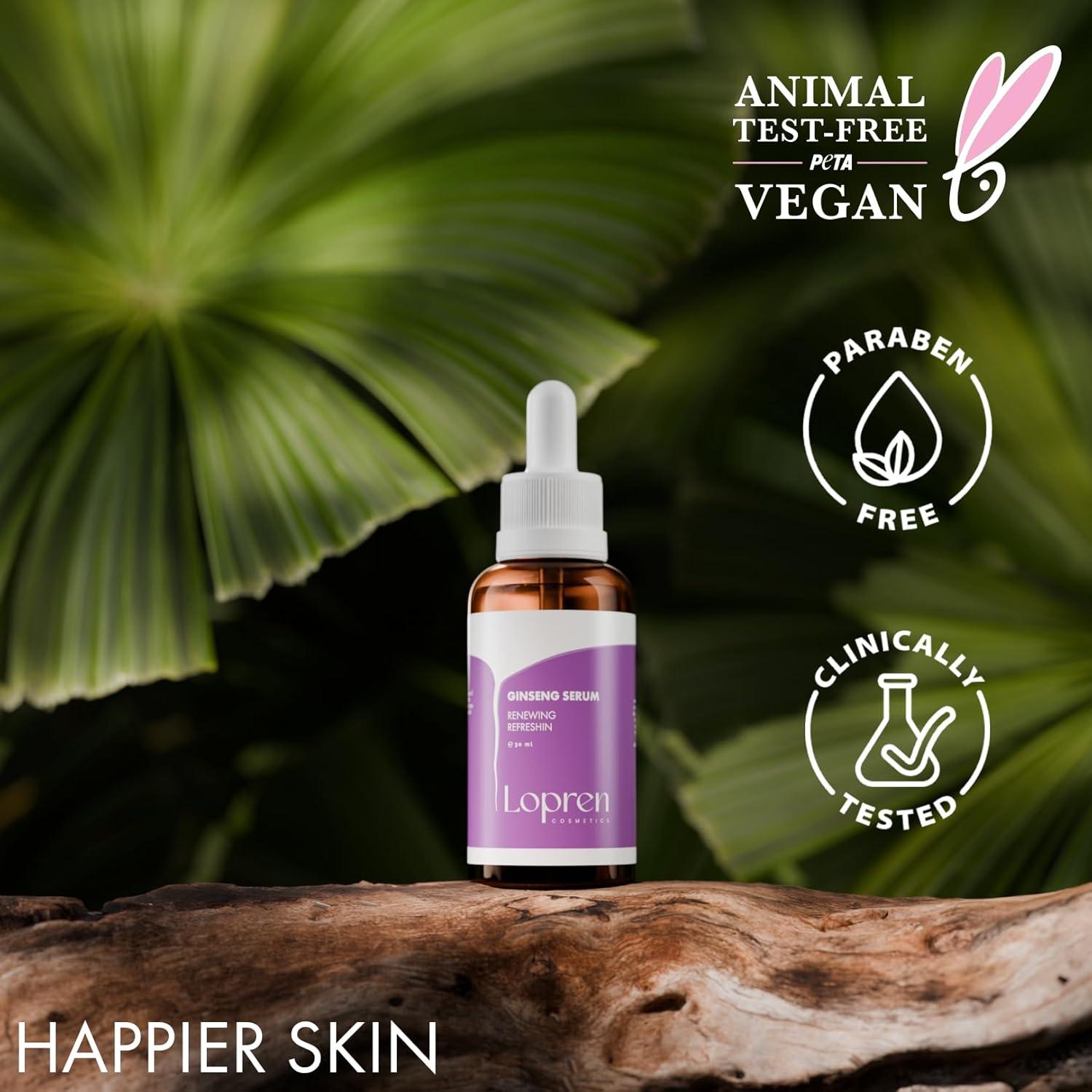 Suero Facial Renovador Lopren con Ginseng y Péptidos 29.57 ml