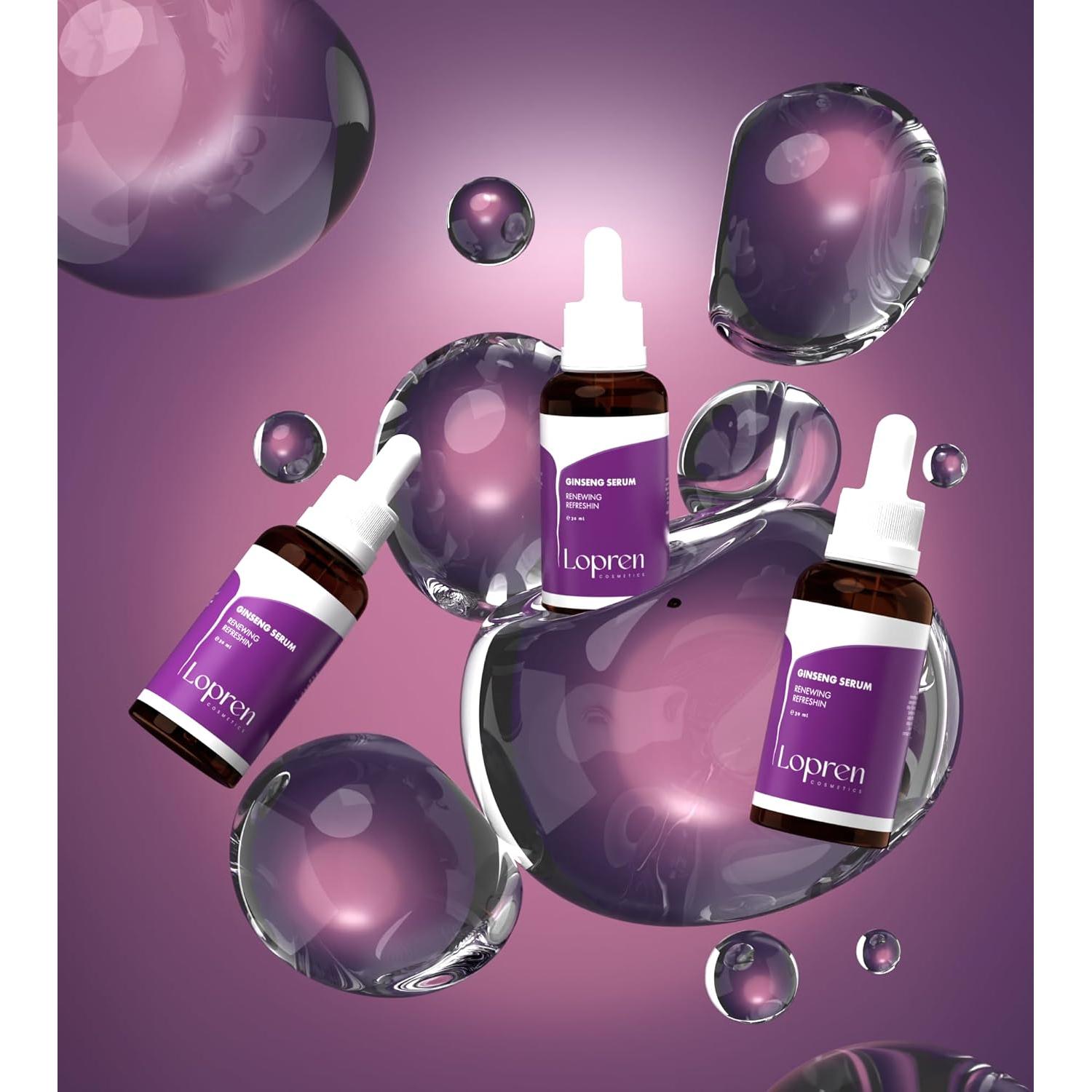 Suero Facial Renovador Lopren con Ginseng y Péptidos 29.57 ml