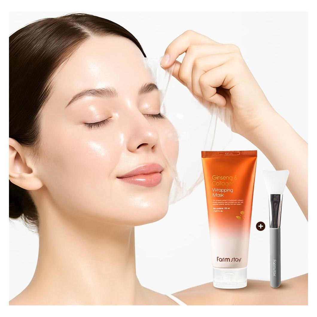 Mascarilla Envolvente de Ginseng y Colágeno Farmstay 150ml