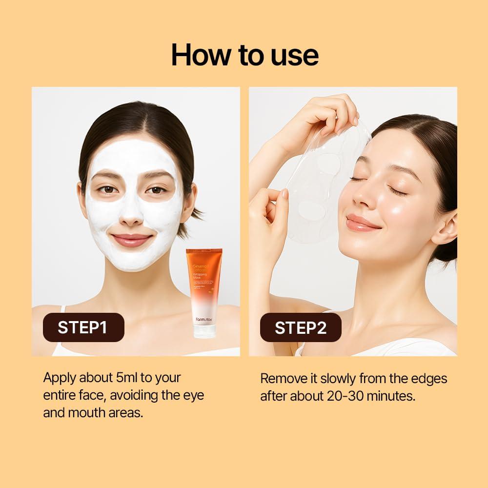 Mascarilla Envolvente de Ginseng y Colágeno Farmstay 150ml