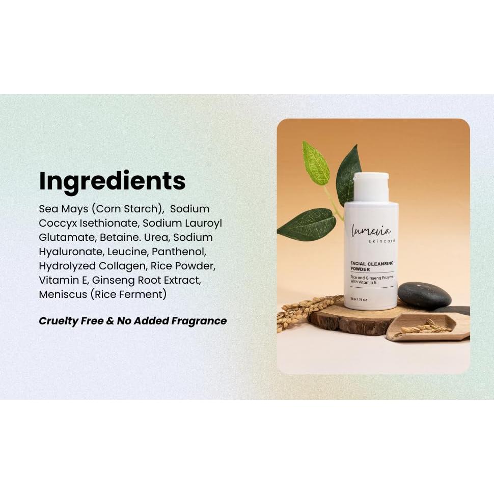 Limpiador Facial en Polvo Enzima de Arroz y Ginseng 50g