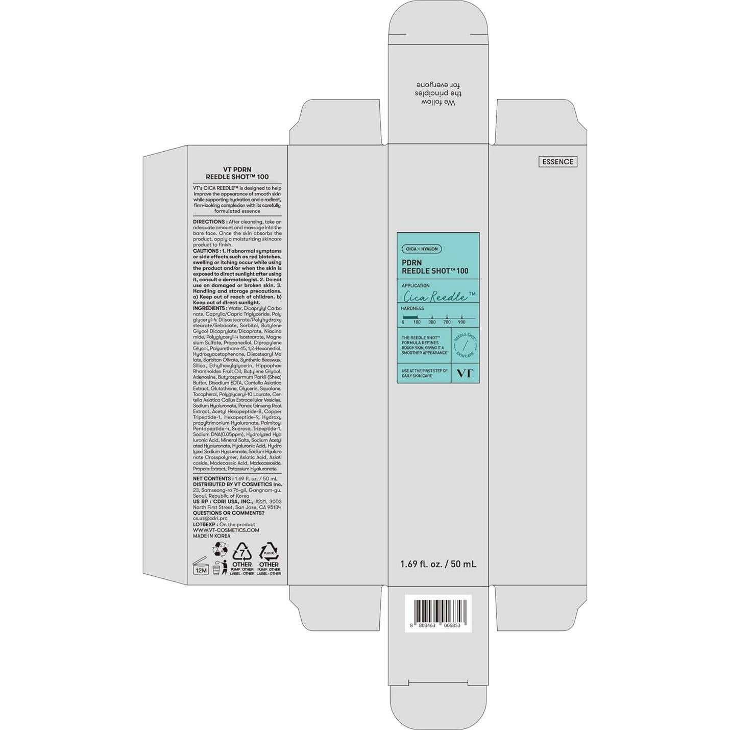 Suero PDRN Reedle Shot 100 VT COSMETICS 50ml Vegano