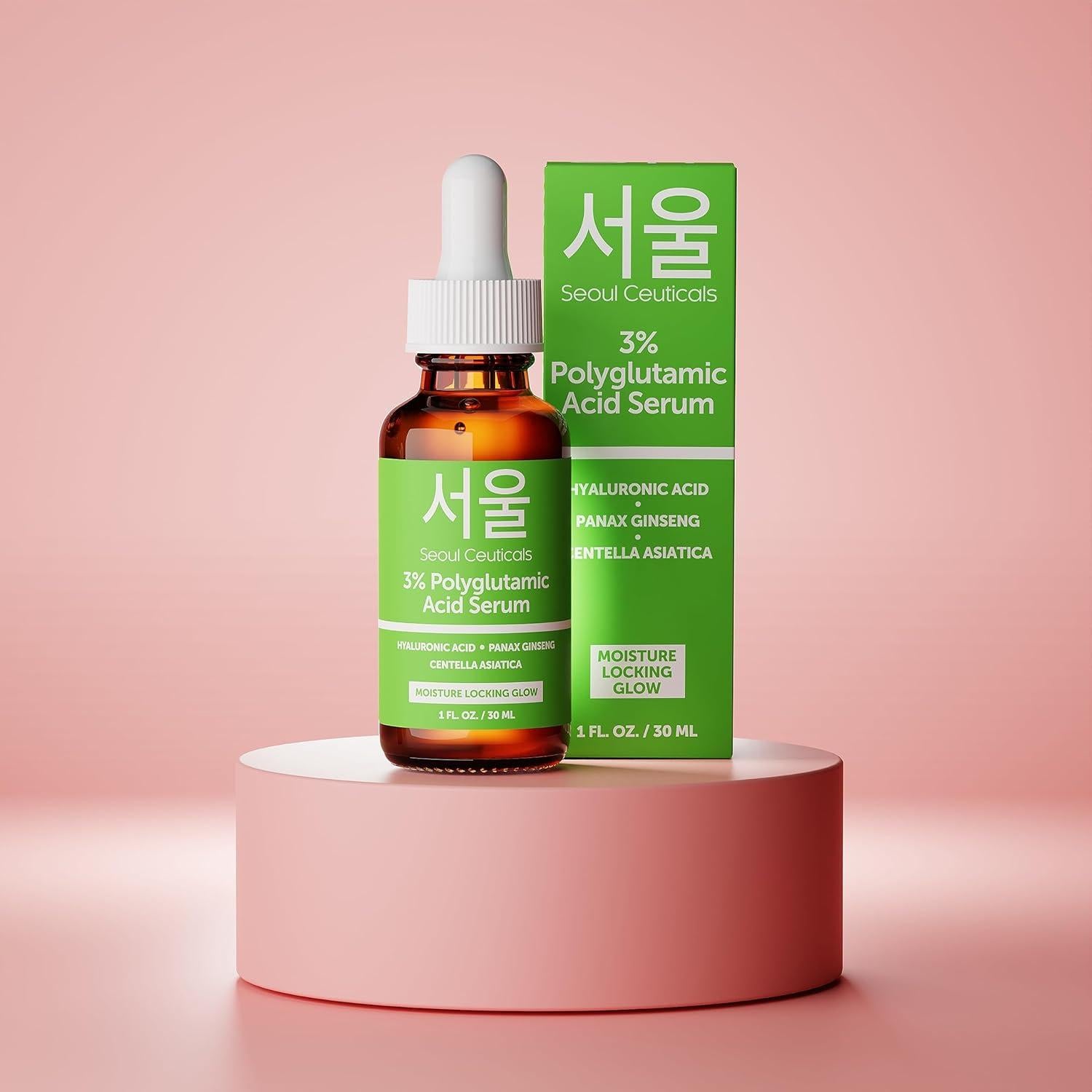 Suero Antienvejecimiento SeoulCeuticals 30ml - Ácido Poliglutámico + HA + Cica