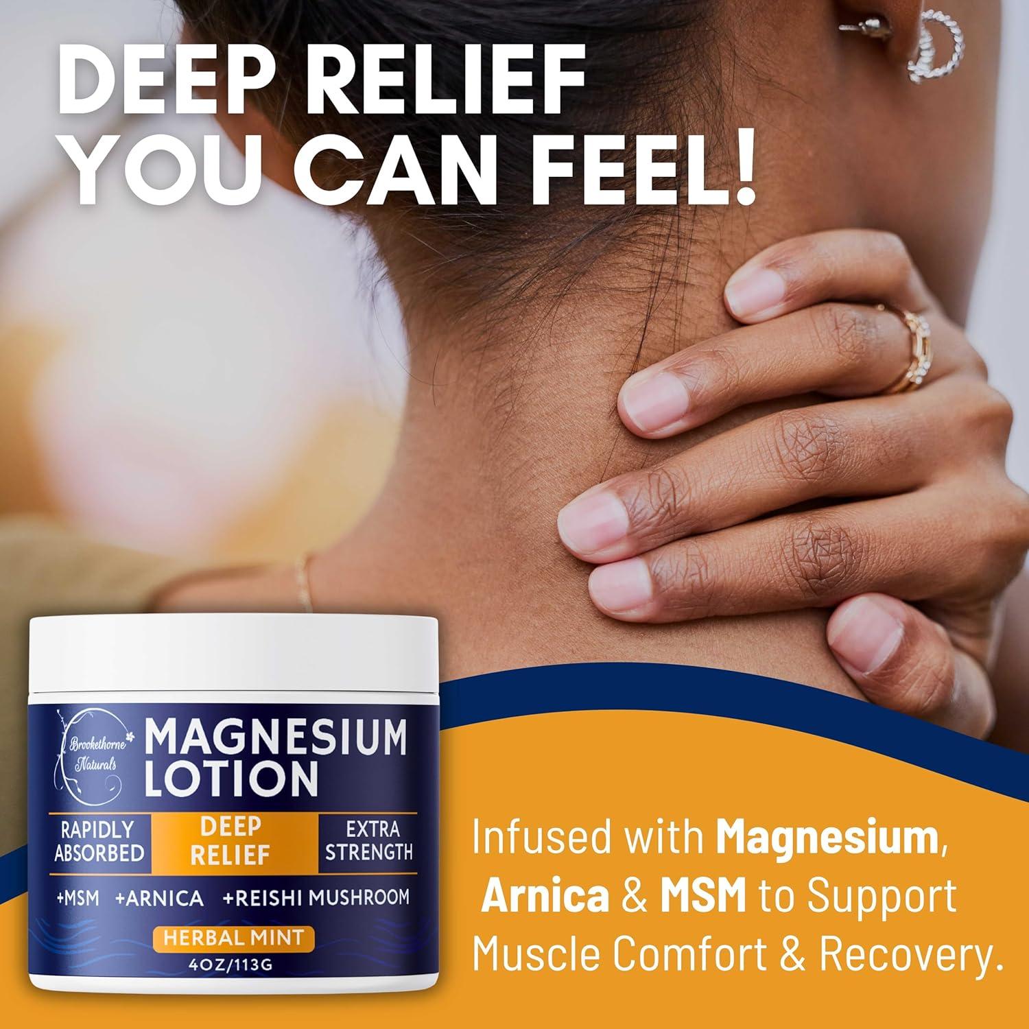 Crema Tópica de Magnesio Brookethorne 113.4g - Alivio Muscular