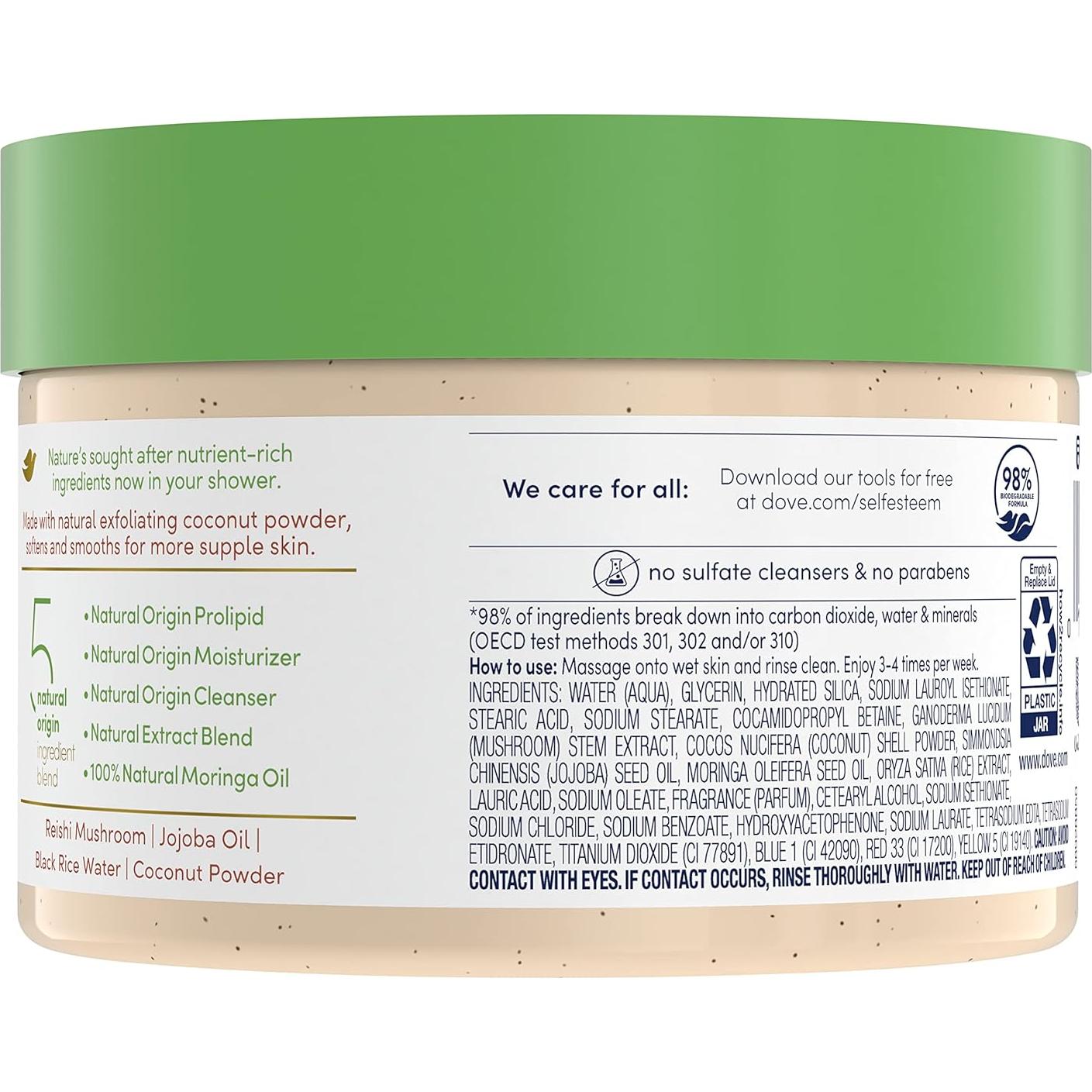 Exfoliante Corporal Suavizante Dove 298 g - 5 Ingredientes Naturales