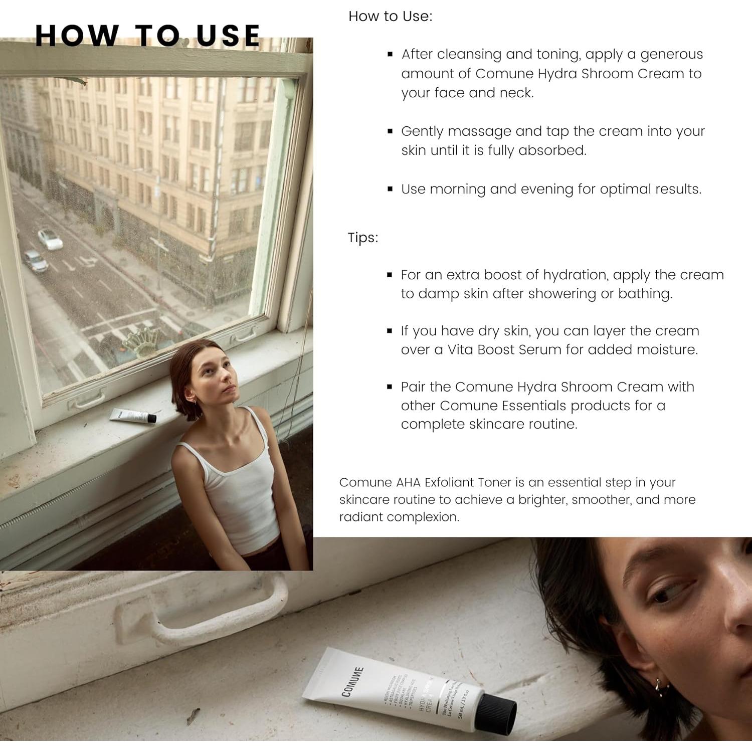 Crema Hidratante Facial Profunda COMUNE - 50 mL, Hongo Adaptógeno