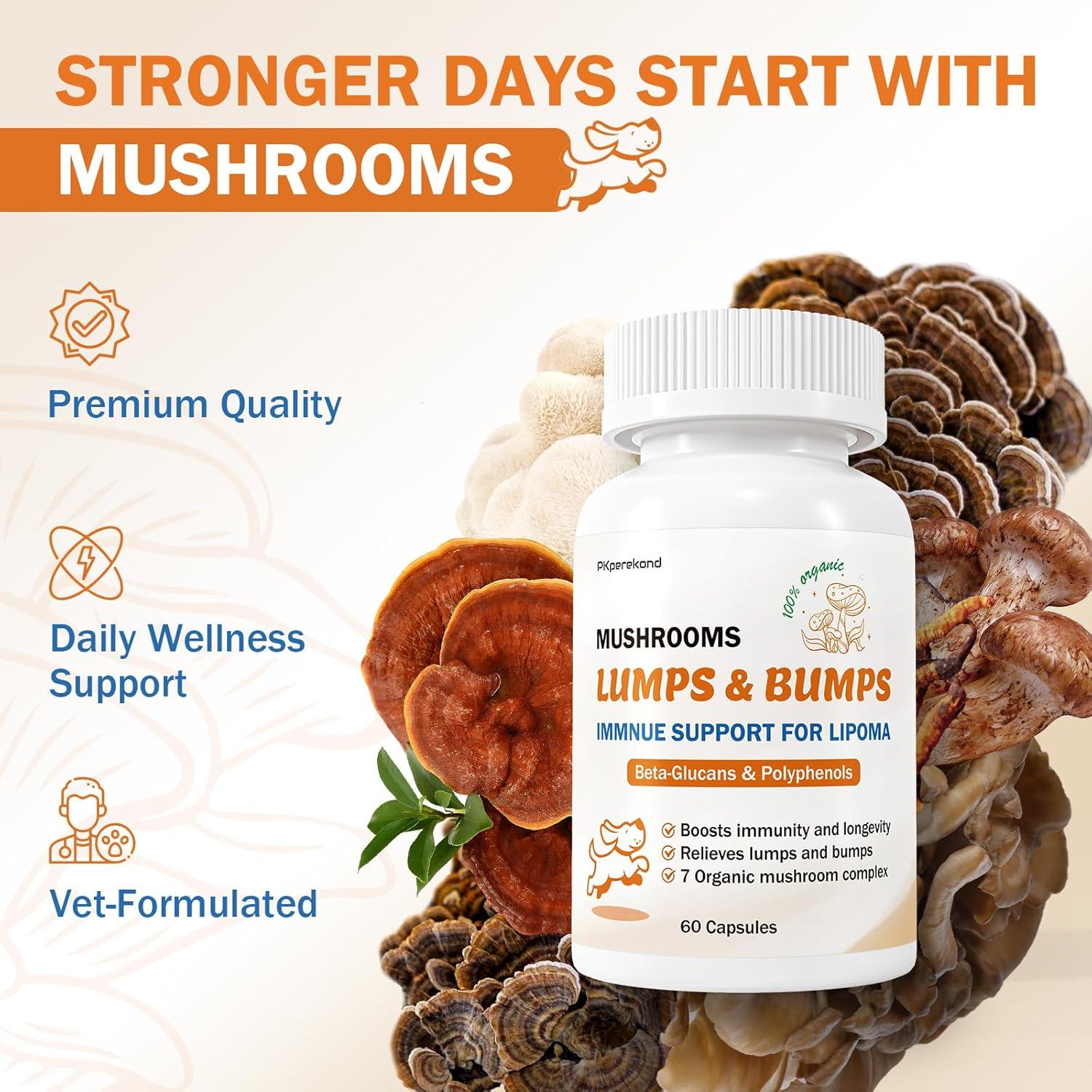 Suplemento de Hongo para Perros PKperekond - Cápsulas para Bultos y Lipomas