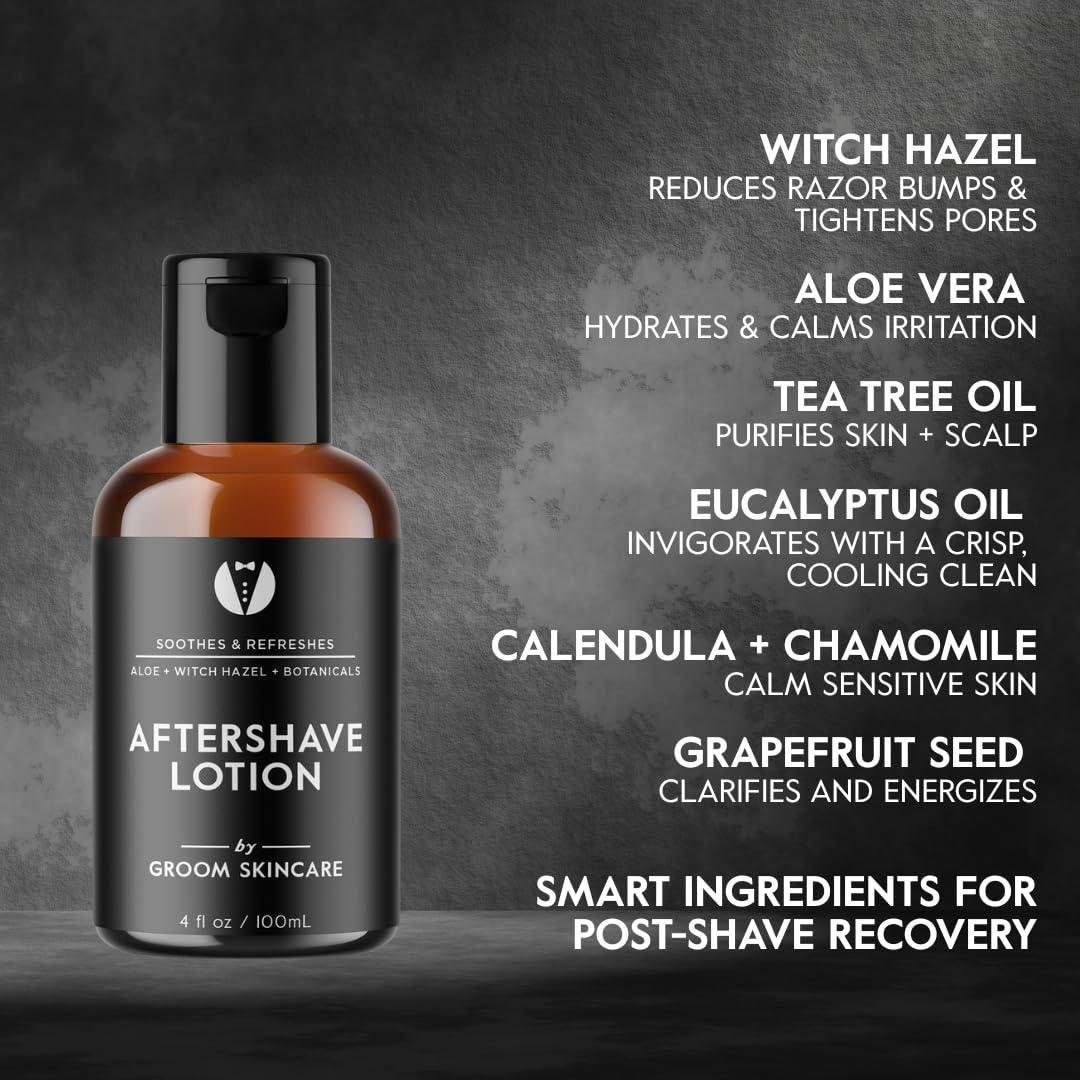 Loción After Shave Groom para Hombres 113.4 ml | Hidratante Calmante