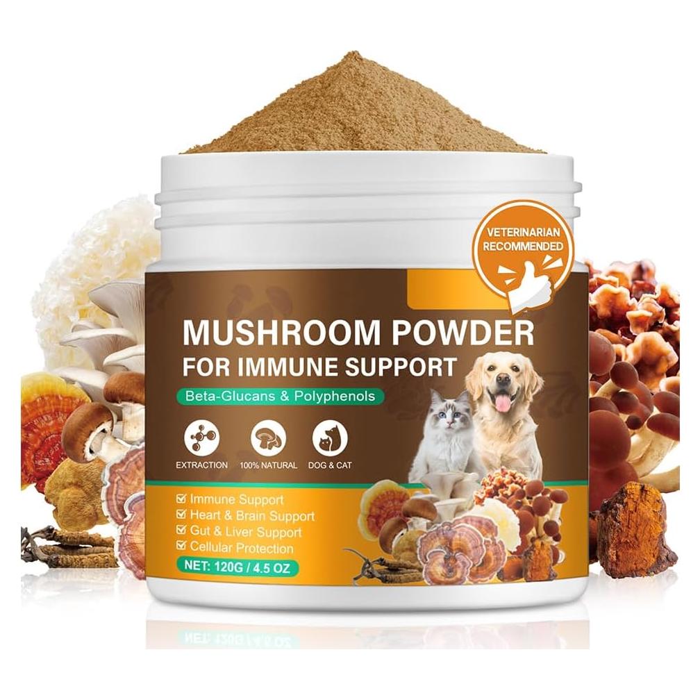Suplemento en Polvo de Champiñón para Perros y Gatos 120g