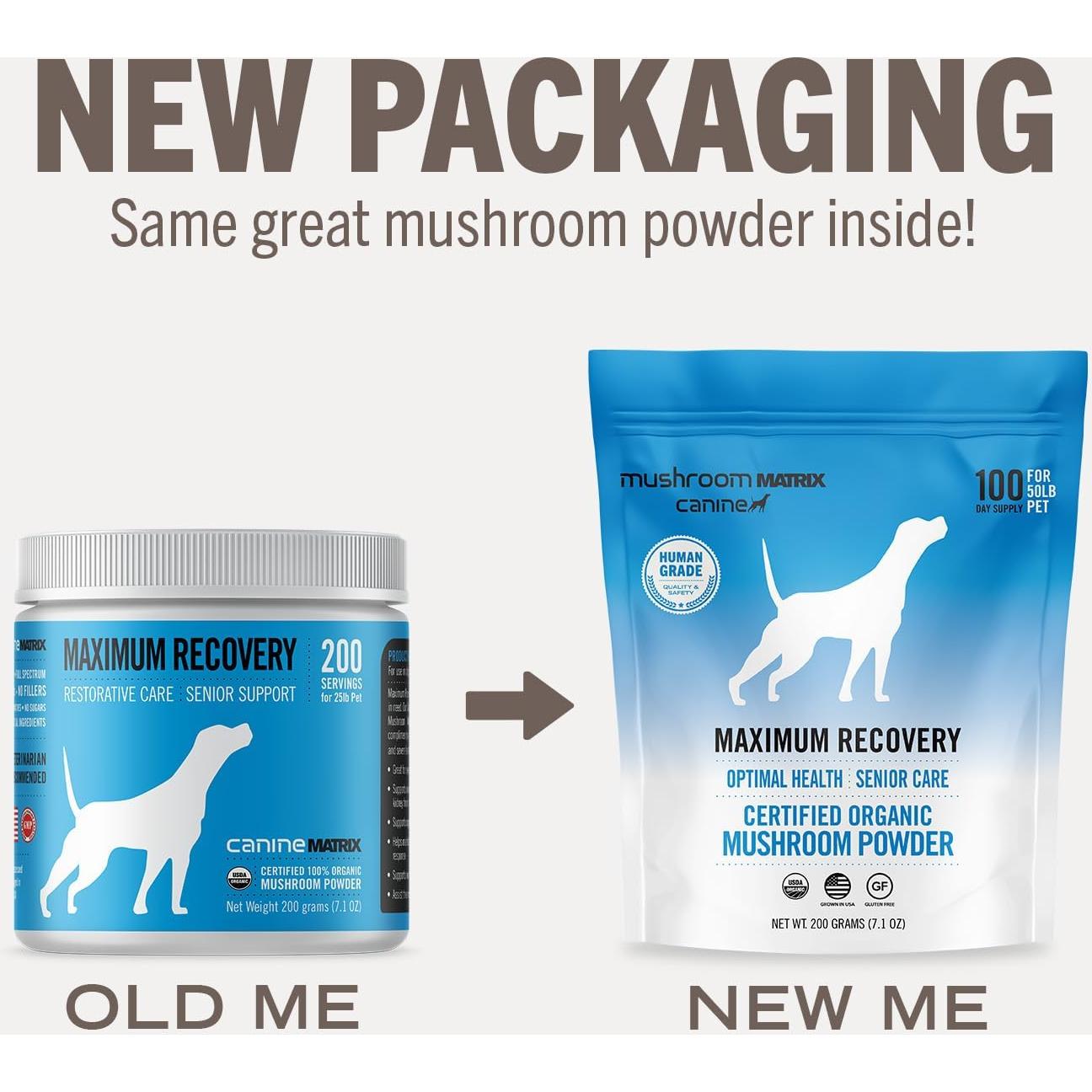 Suplemento en polvo Om Mushroom Matrix 200g para perros y gatos