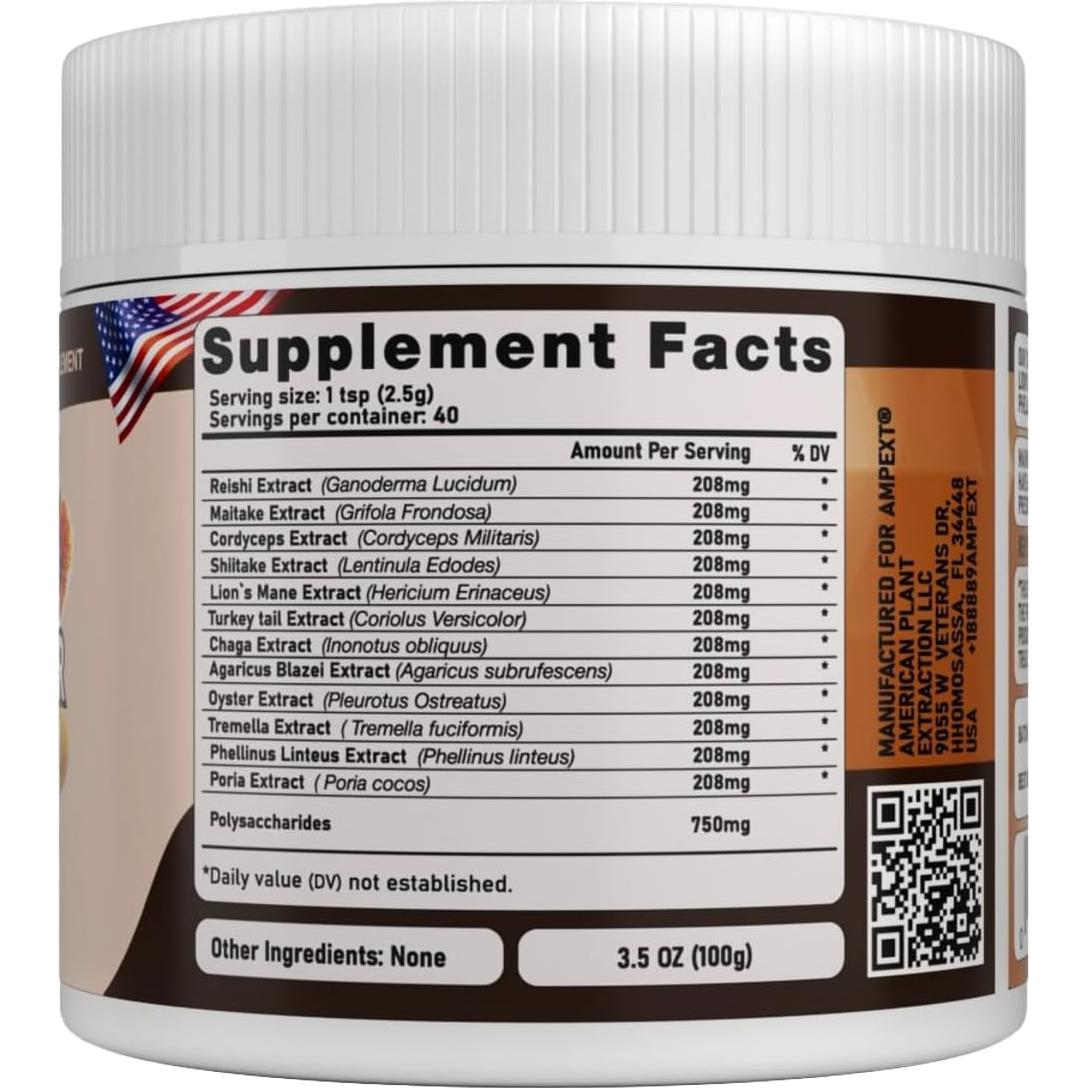 Suplemento de Hongos Poder Sinérgico Doce AMPEXT 226g