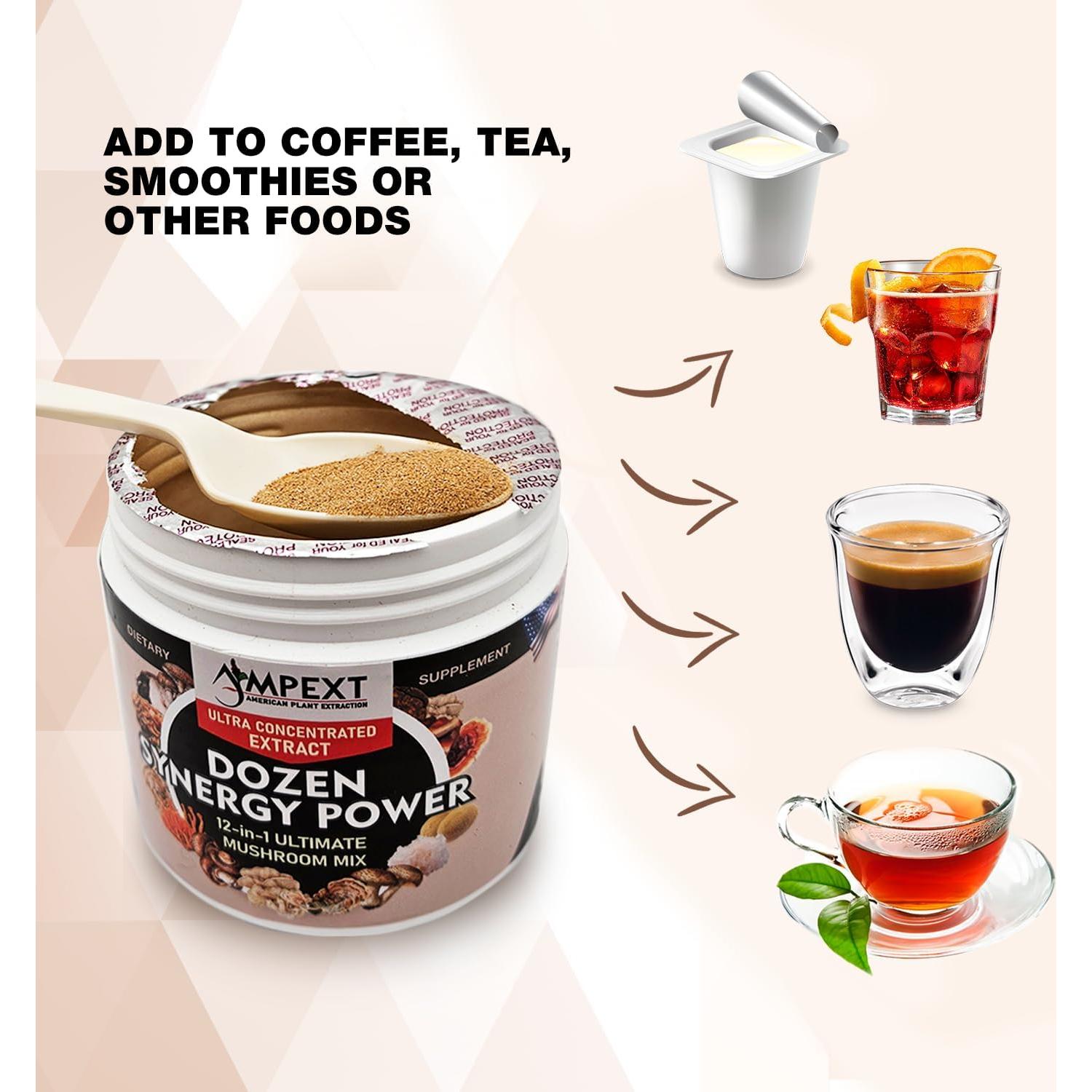 Suplemento de Hongos Poder Sinérgico Doce AMPEXT 226g