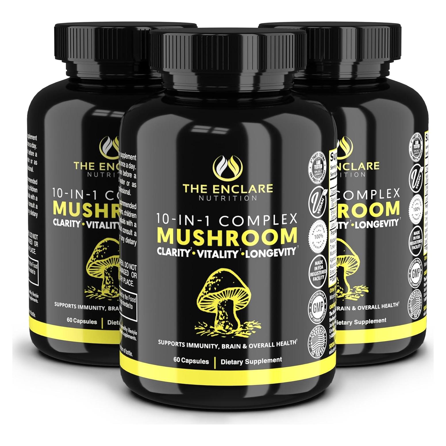 Suplemento de Hongos Enclare Nutrition 10 en 1 Inmunológico 113g