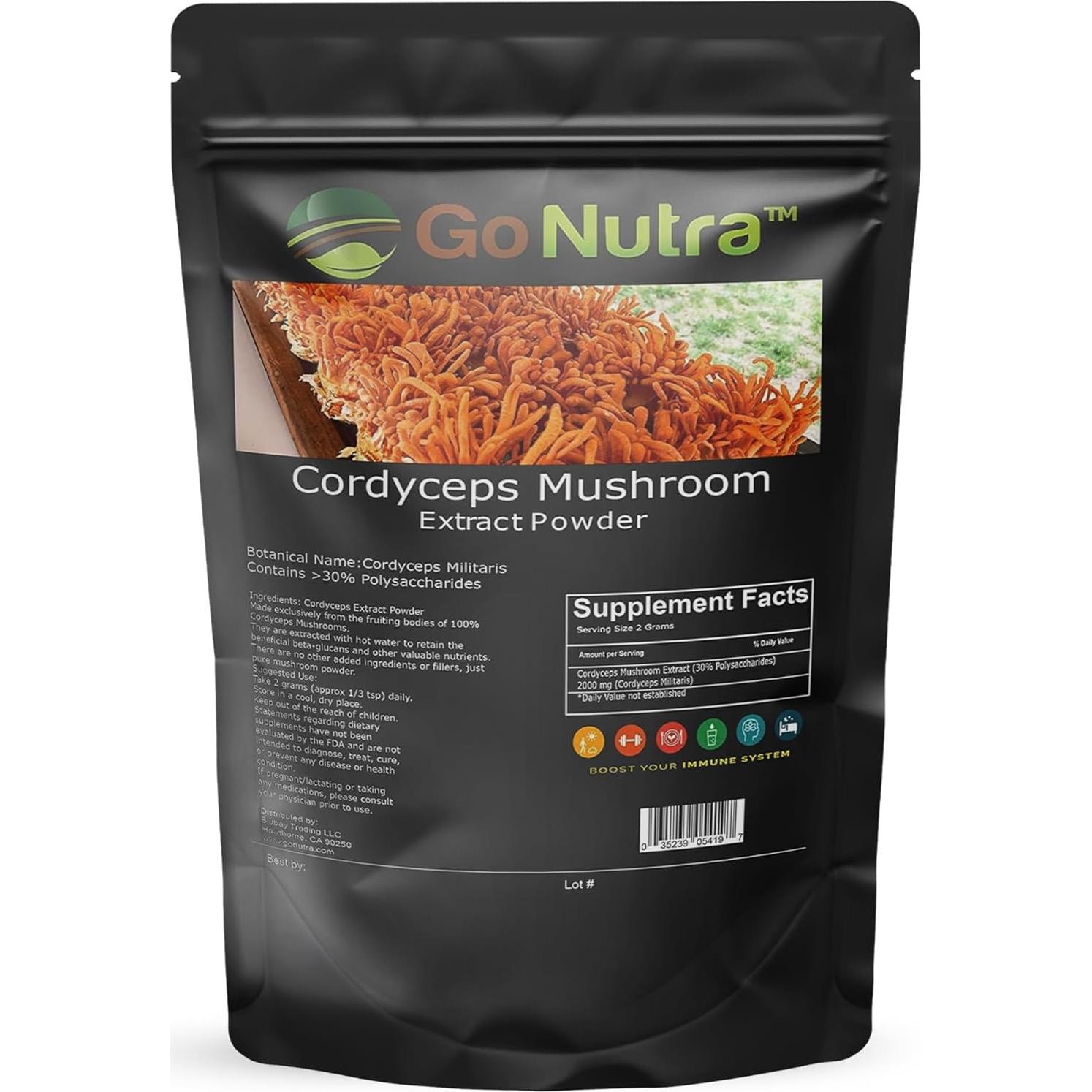 Polvo de Hongo Cordyceps Blubay 225g | 30% Polisacáridos