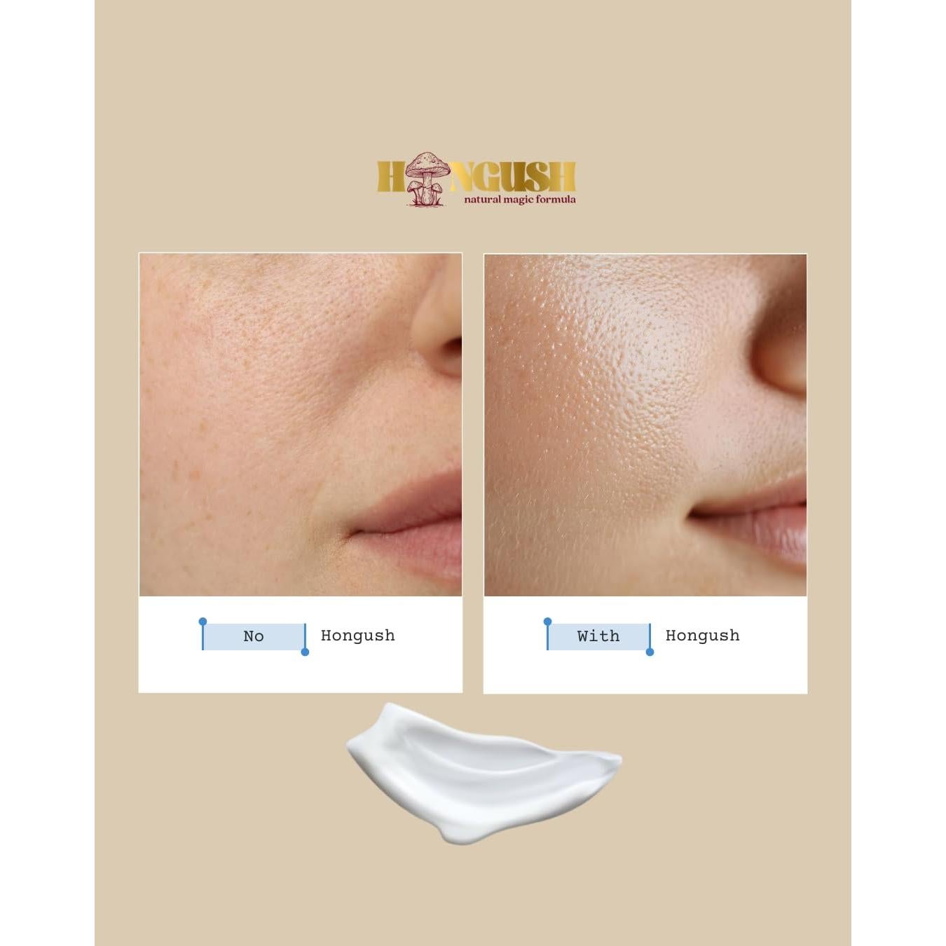 Crema Facial Hidratante HONGUSH 50ml con Hongos Adaptógenos