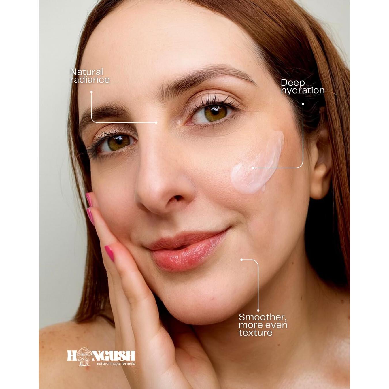 Crema Facial Hidratante HONGUSH 50ml con Hongos Adaptógenos