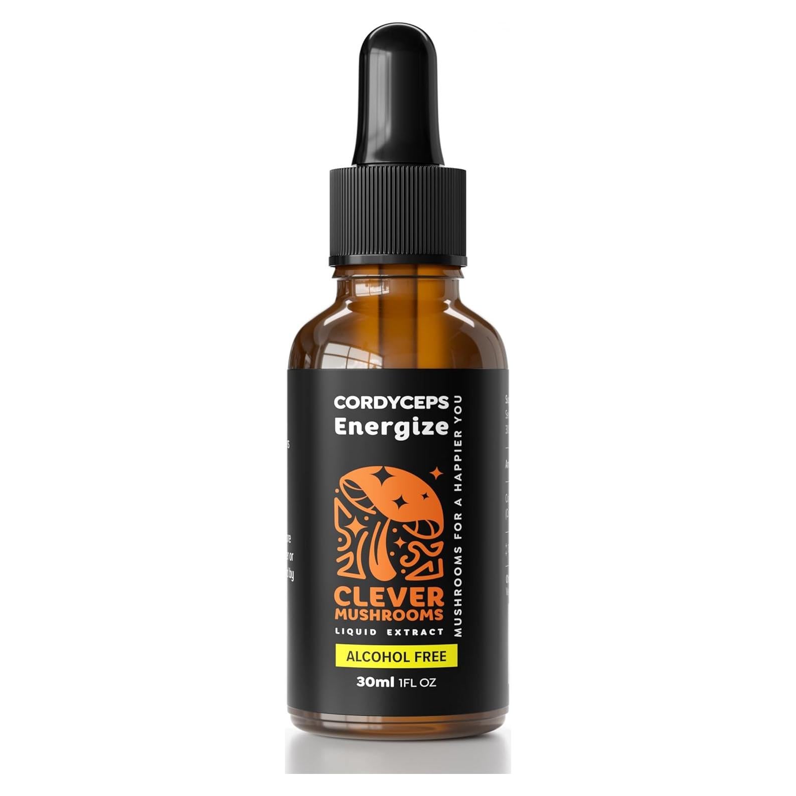 Tintura de Cordyceps Clever Mushrooms 29.57 ml - Doble Extracción